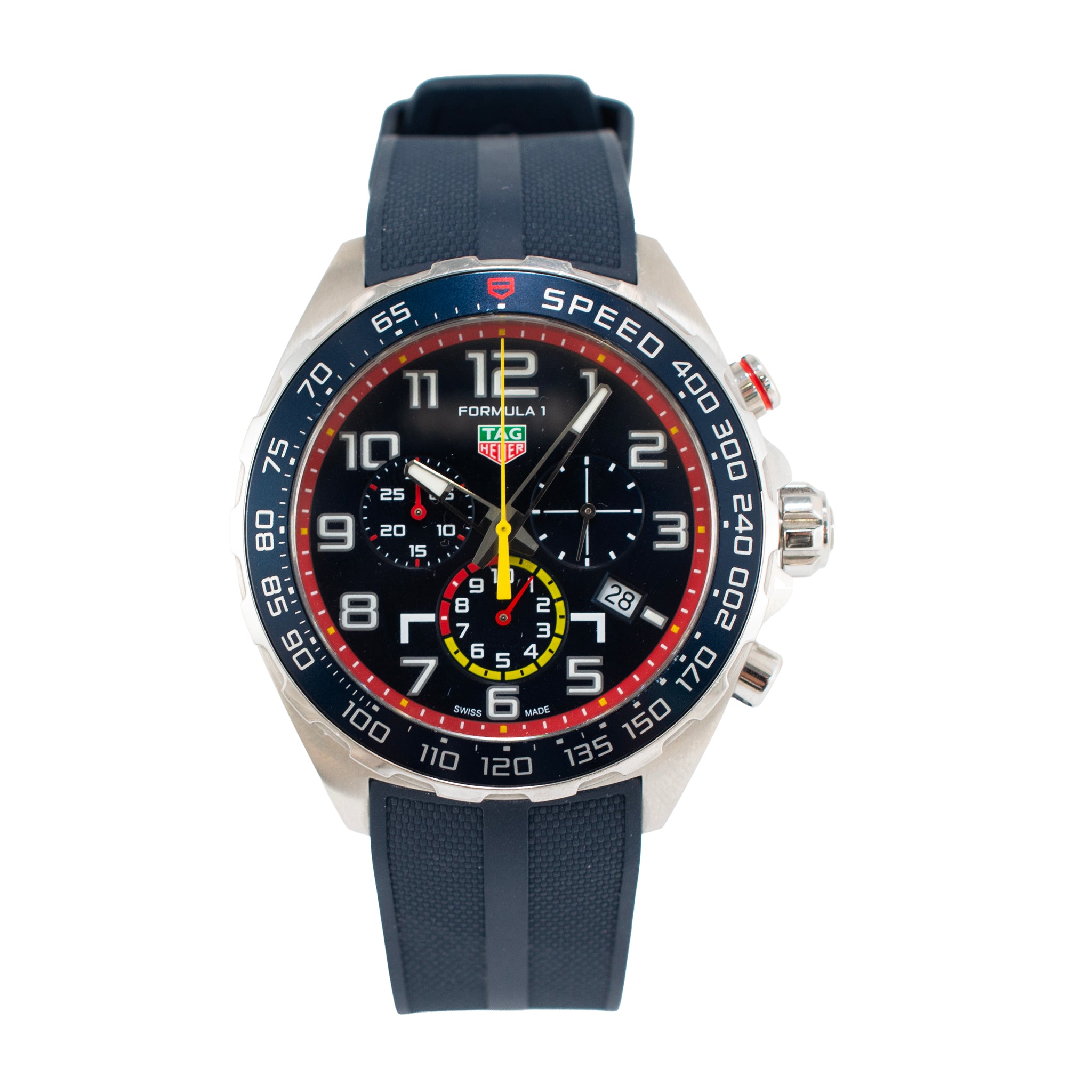 Tag Heuer Formula 1 Red Bull 43MM caz101al-0 Blue Rubber Steel Quartz Watch