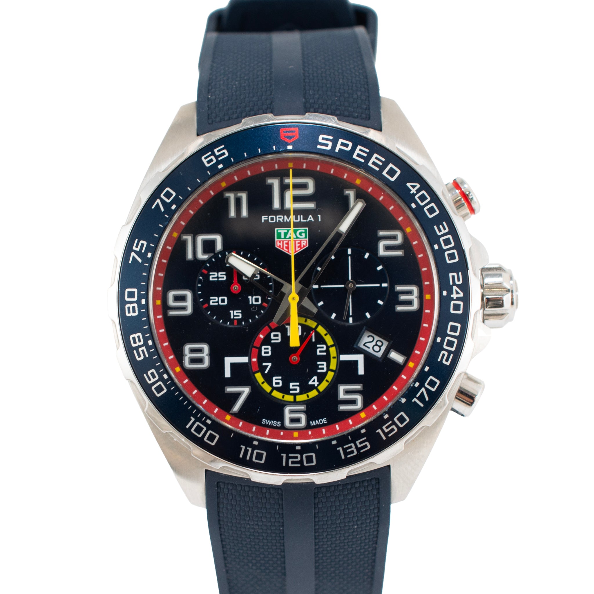 Tag Heuer Formula 1 Red Bull 43MM caz101al-0 Blue Rubber Steel Quartz Watch