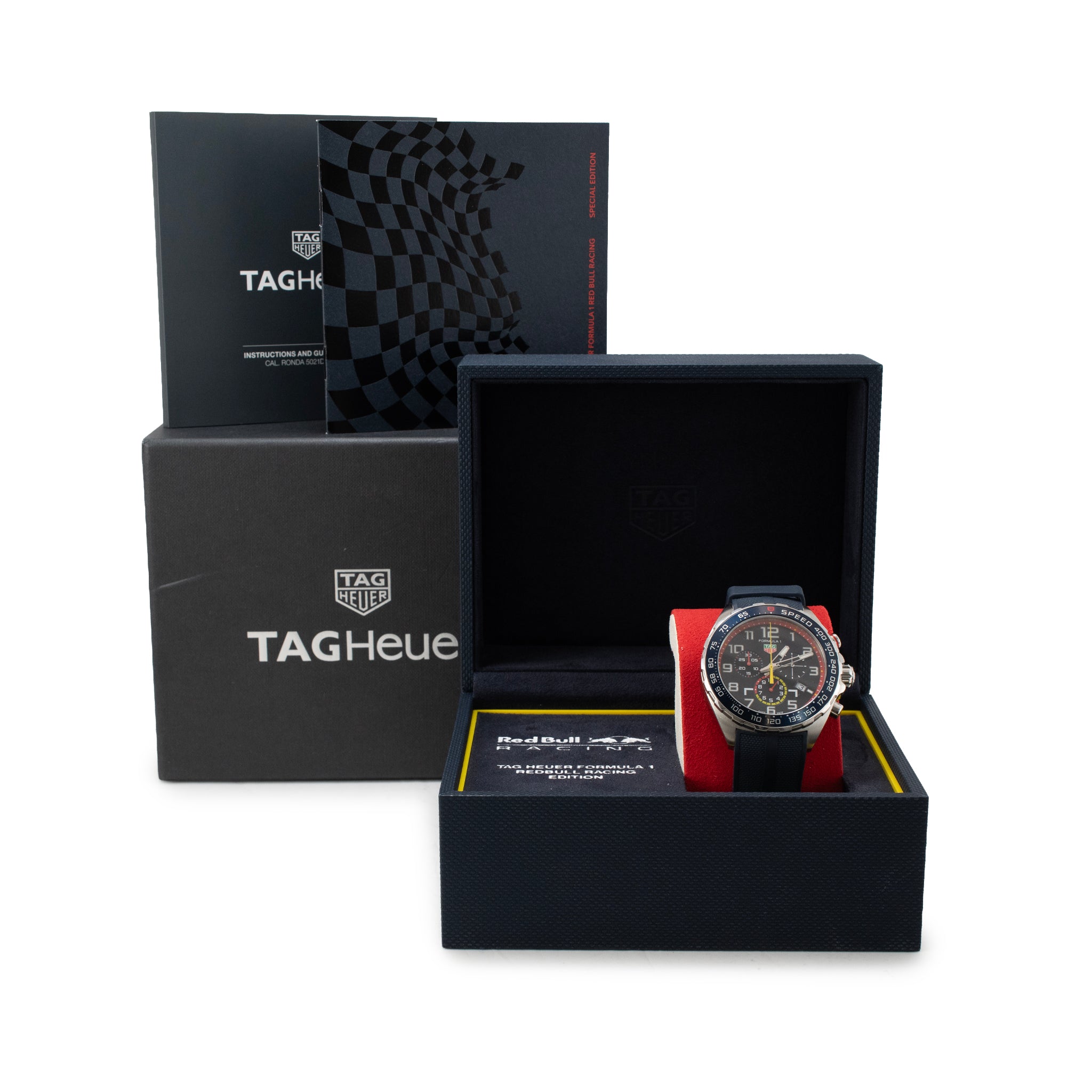 Tag Heuer Formula 1 Red Bull 43MM caz101al-0 Blue Rubber Steel Quartz Watch