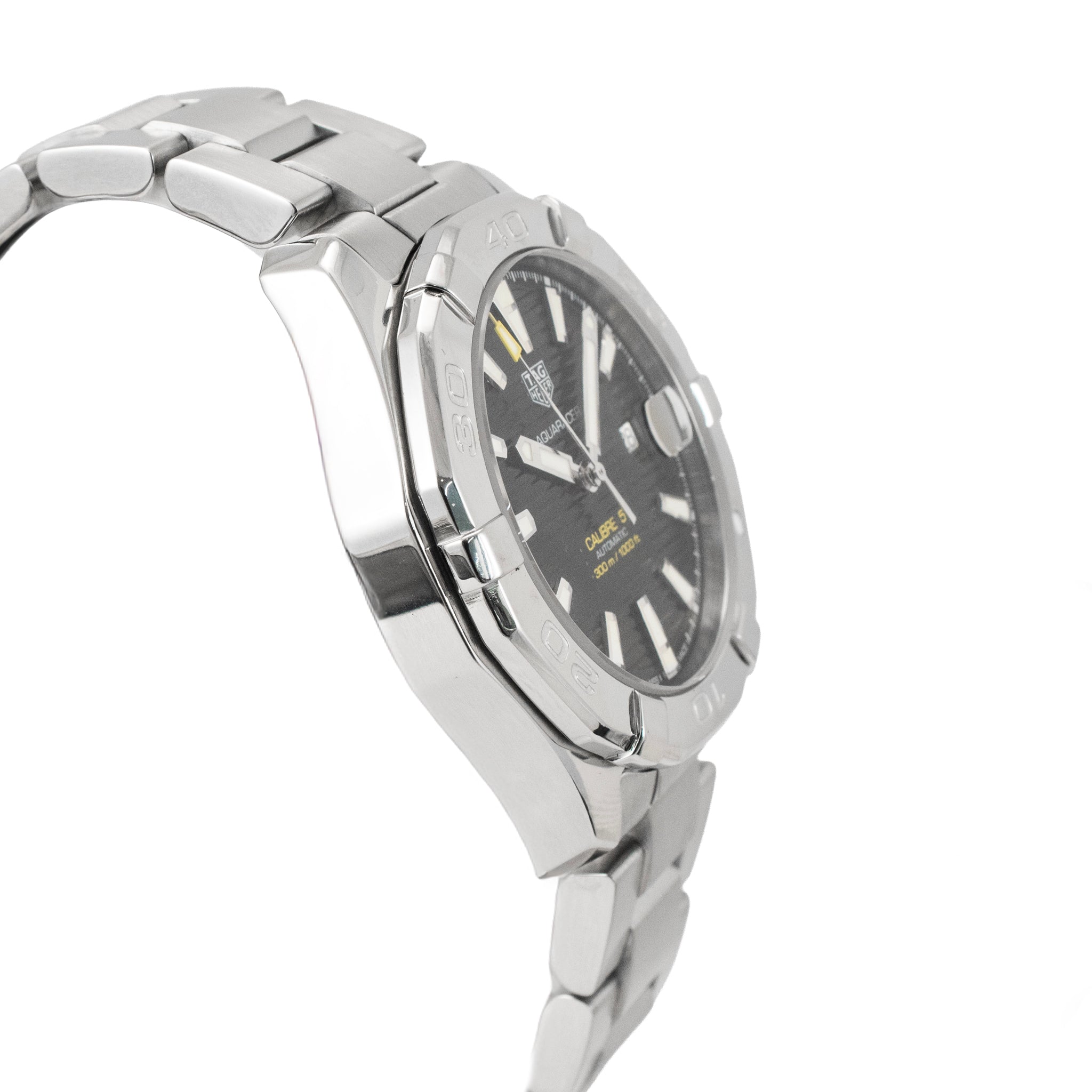 Tag Heuer Aquaracer 300M 43MM WAY2010 Stainless Steel Black Dial Automatic Watch