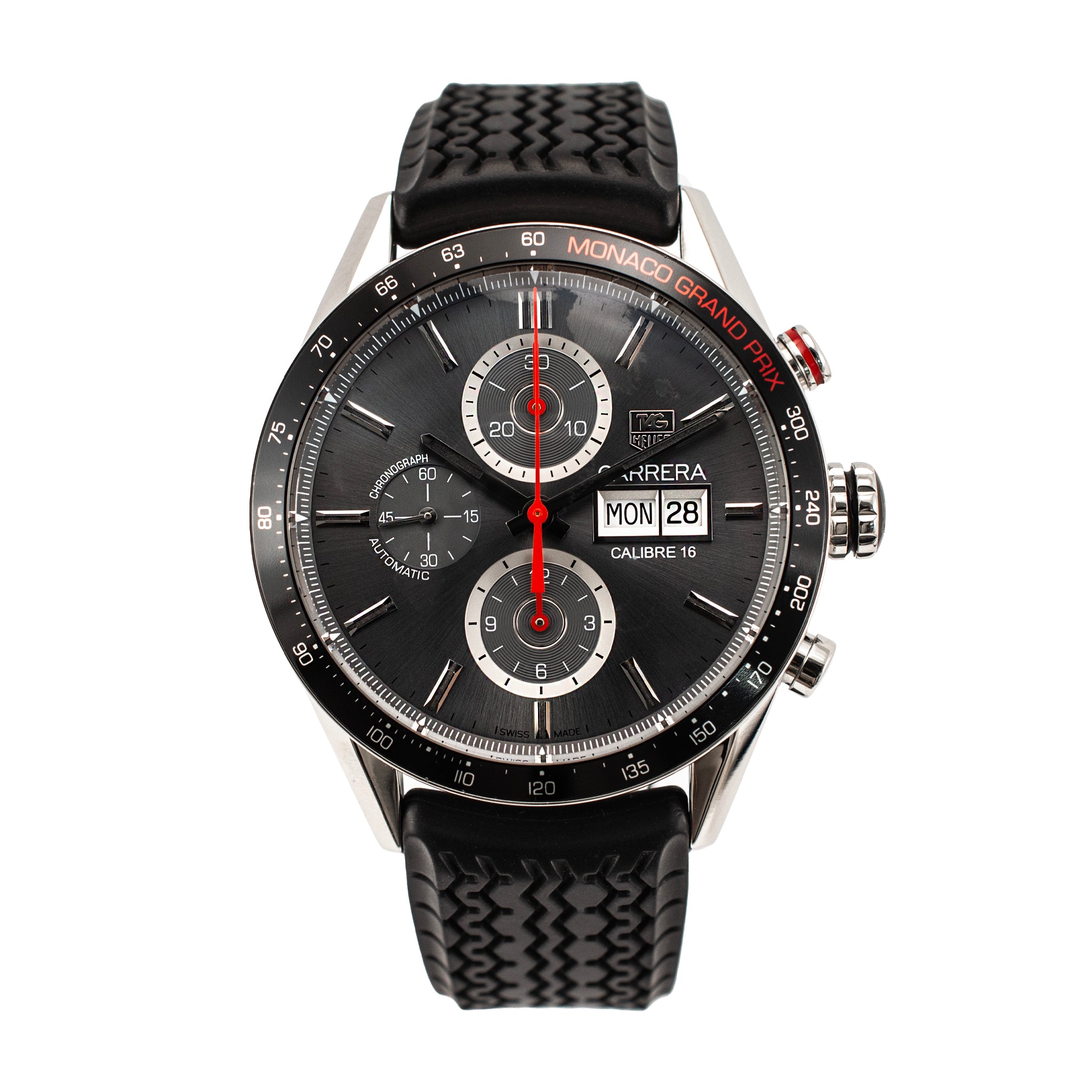 Tag Heuer Carrera Day Date CALIBRE16 43MM cv2a1M Grey Dial Steel Automatic Watch