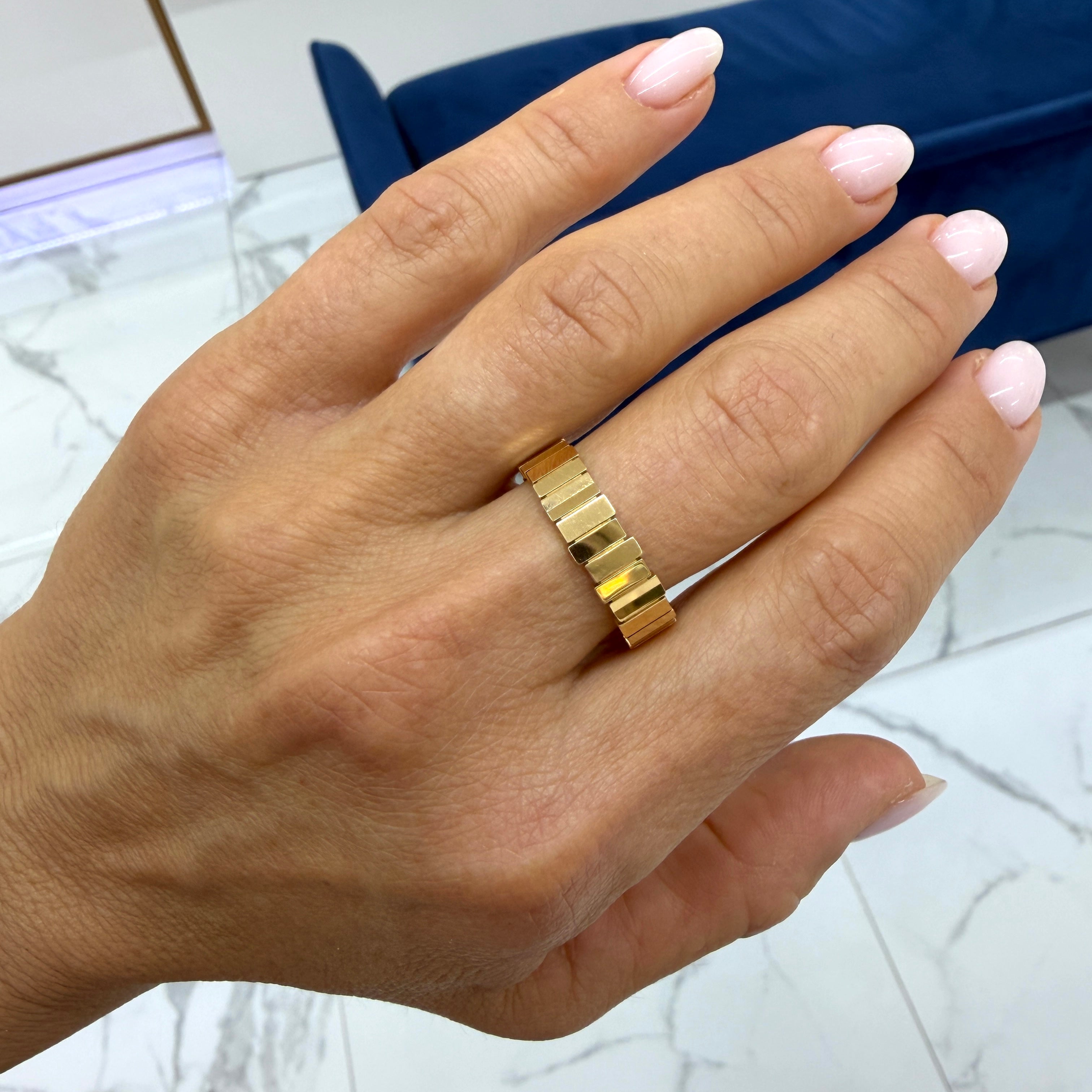 Men’s Christian Dior Gem Collection 18K Yellow Gold Band Ring