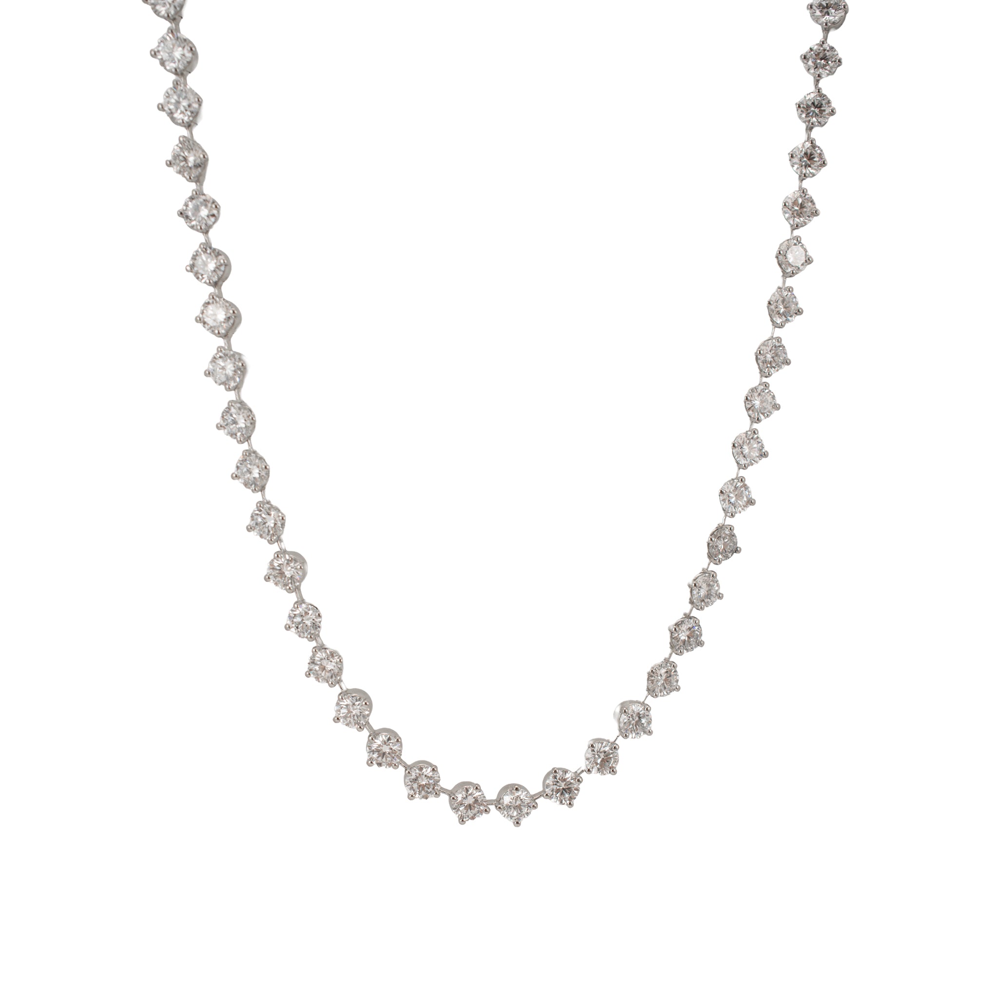 platinum Diamond Tennis Necklace | DJP Jewelers