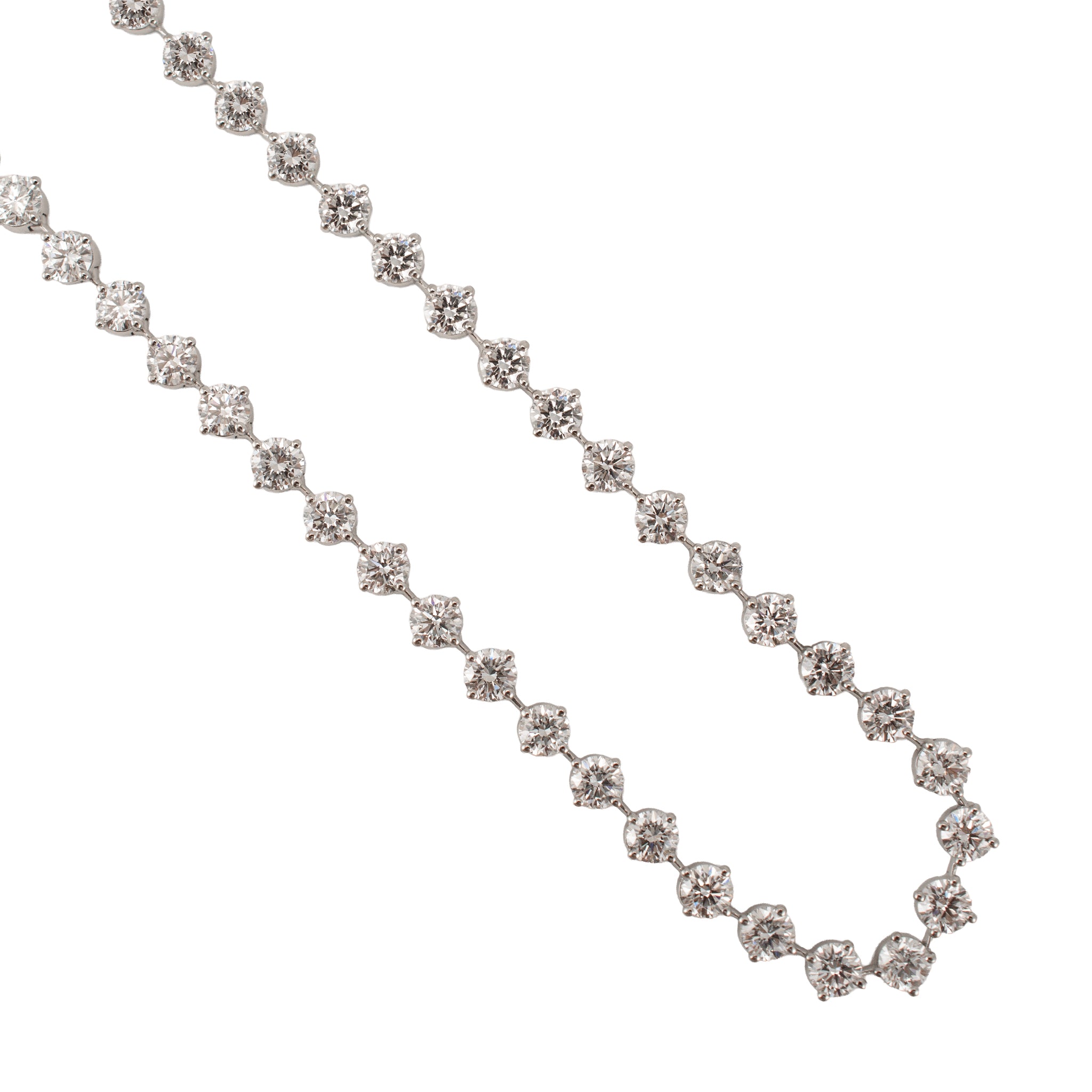 950 Platinum Ctw Lab Grown Diamond PIN Hinge Link Tennis Chain Necklace