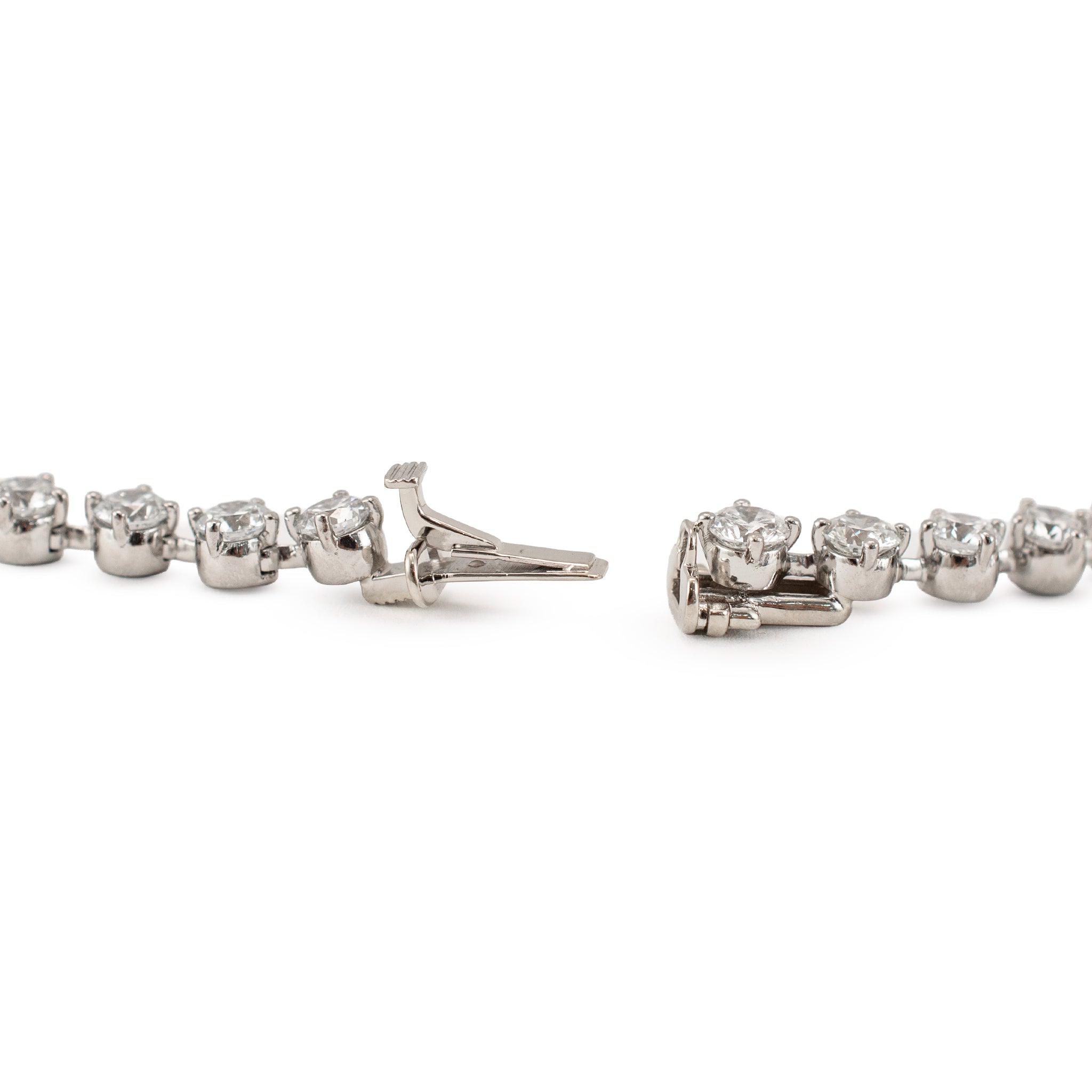 950 Platinum Ctw Lab Grown Diamond PIN Hinge Link Tennis Chain Necklace