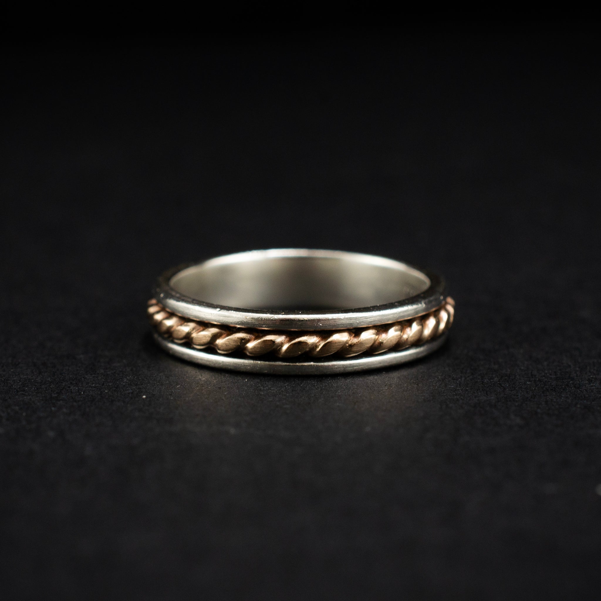 Band Sterling Silver & 14K Yellow Gold Modern Style 451715 available at DJP Jewelers & Luxury Buyers