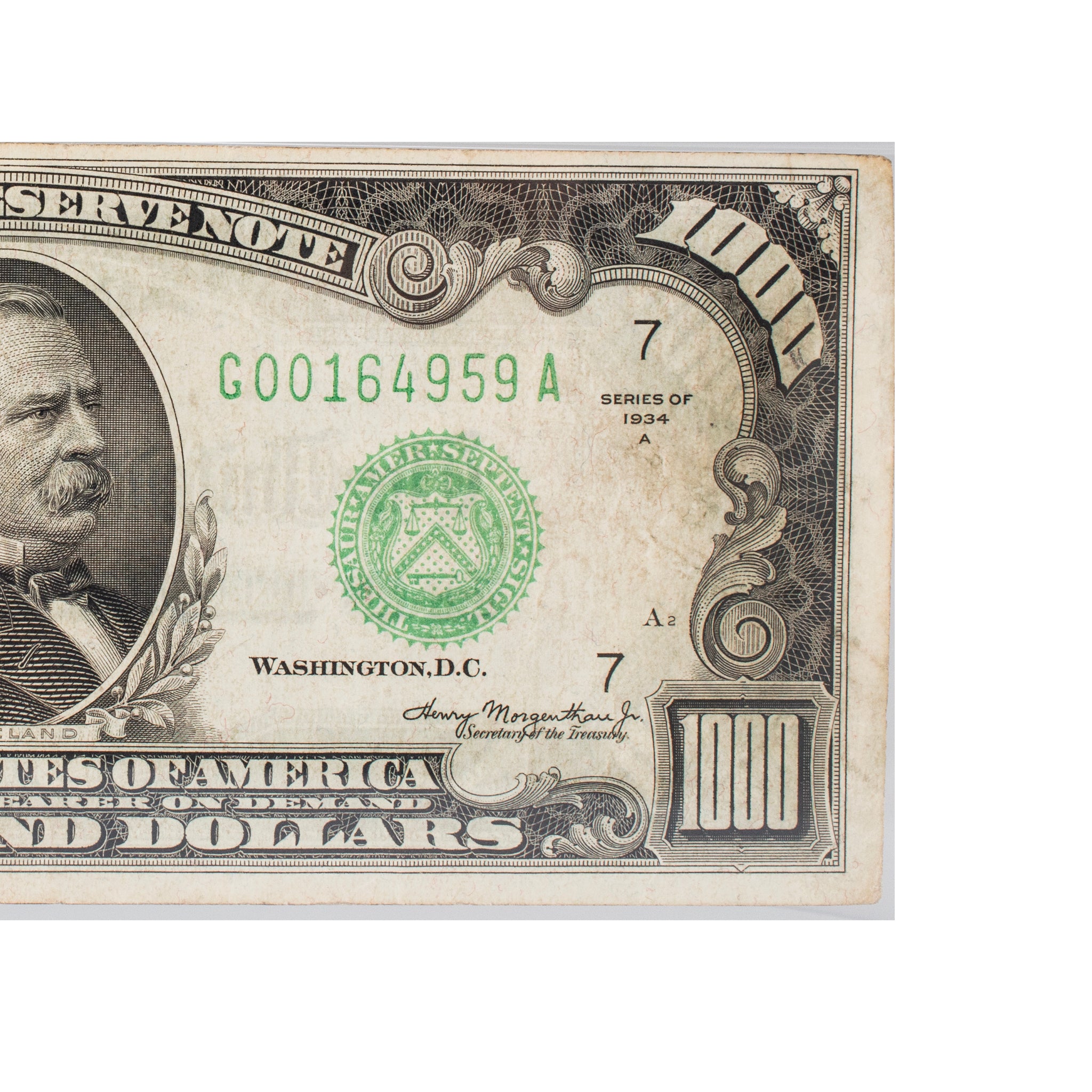 1934A Pmg 30 Chicago $1,000 Federal Reserve Very Fine Paper Collectible Note