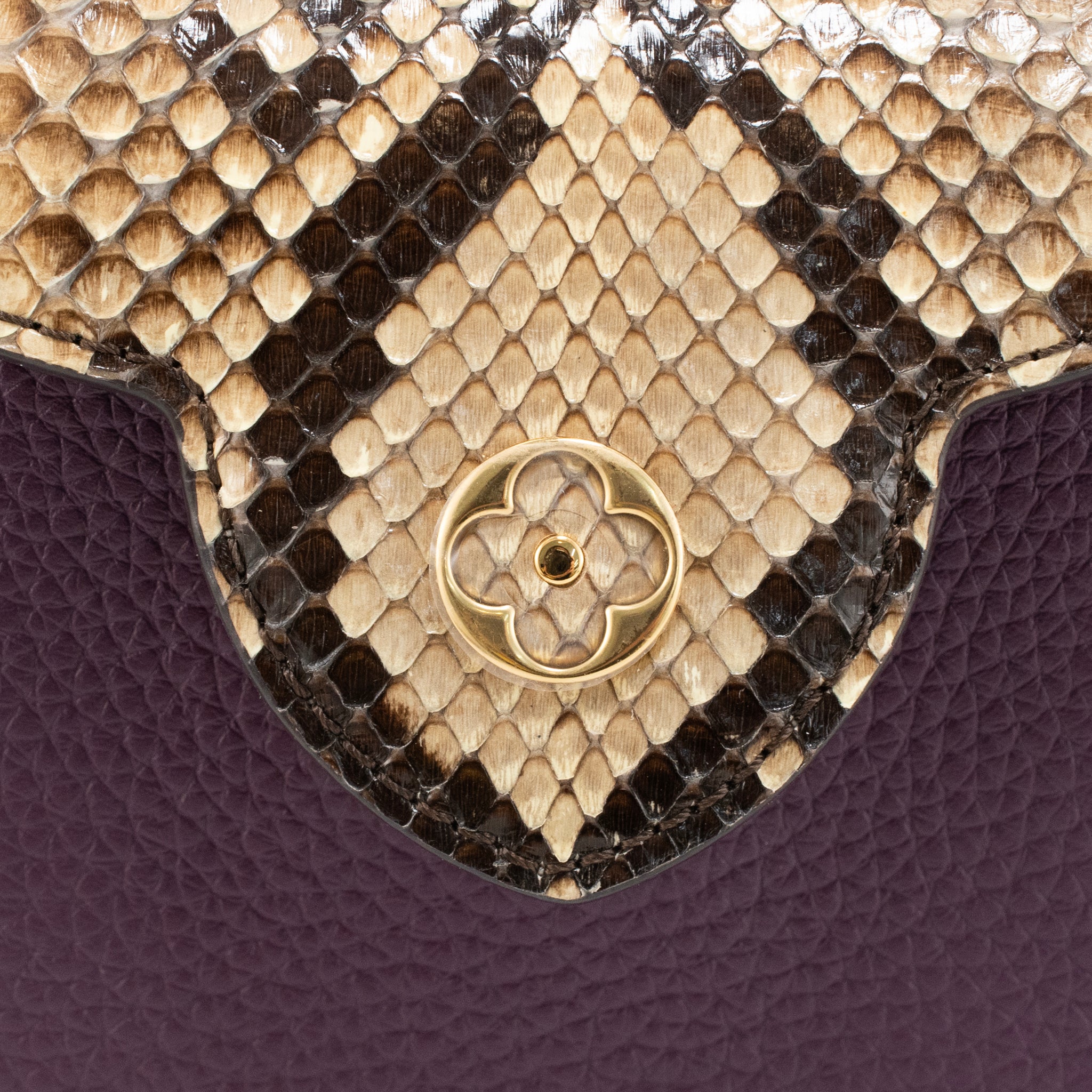 Louis Vuitton Capucines Mini Taurillon Leather Python Gold Hardware Tote Bag