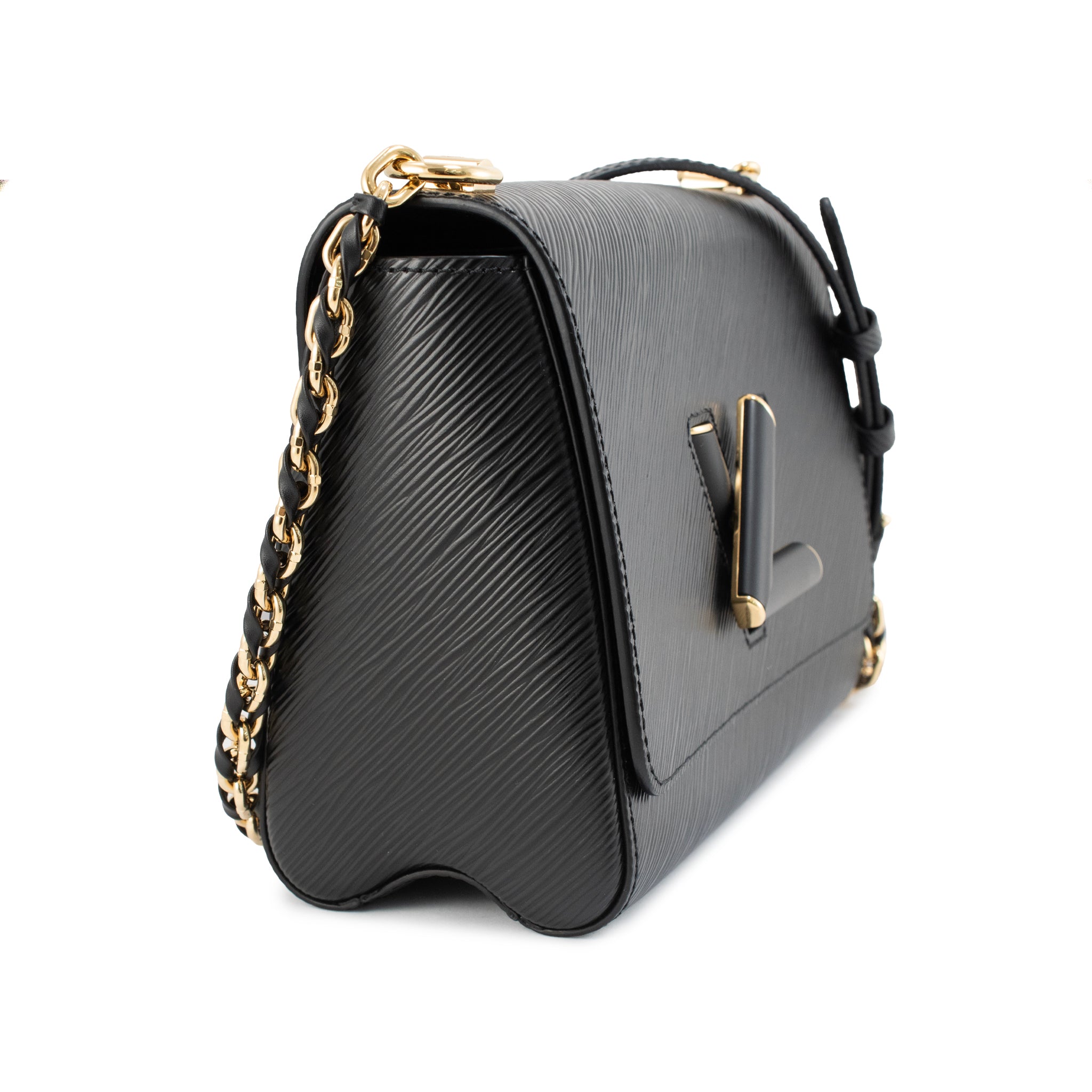 Louis Vuitton Twist MM Black Epi Leather Gold-Tone Chain Shoulder Bag