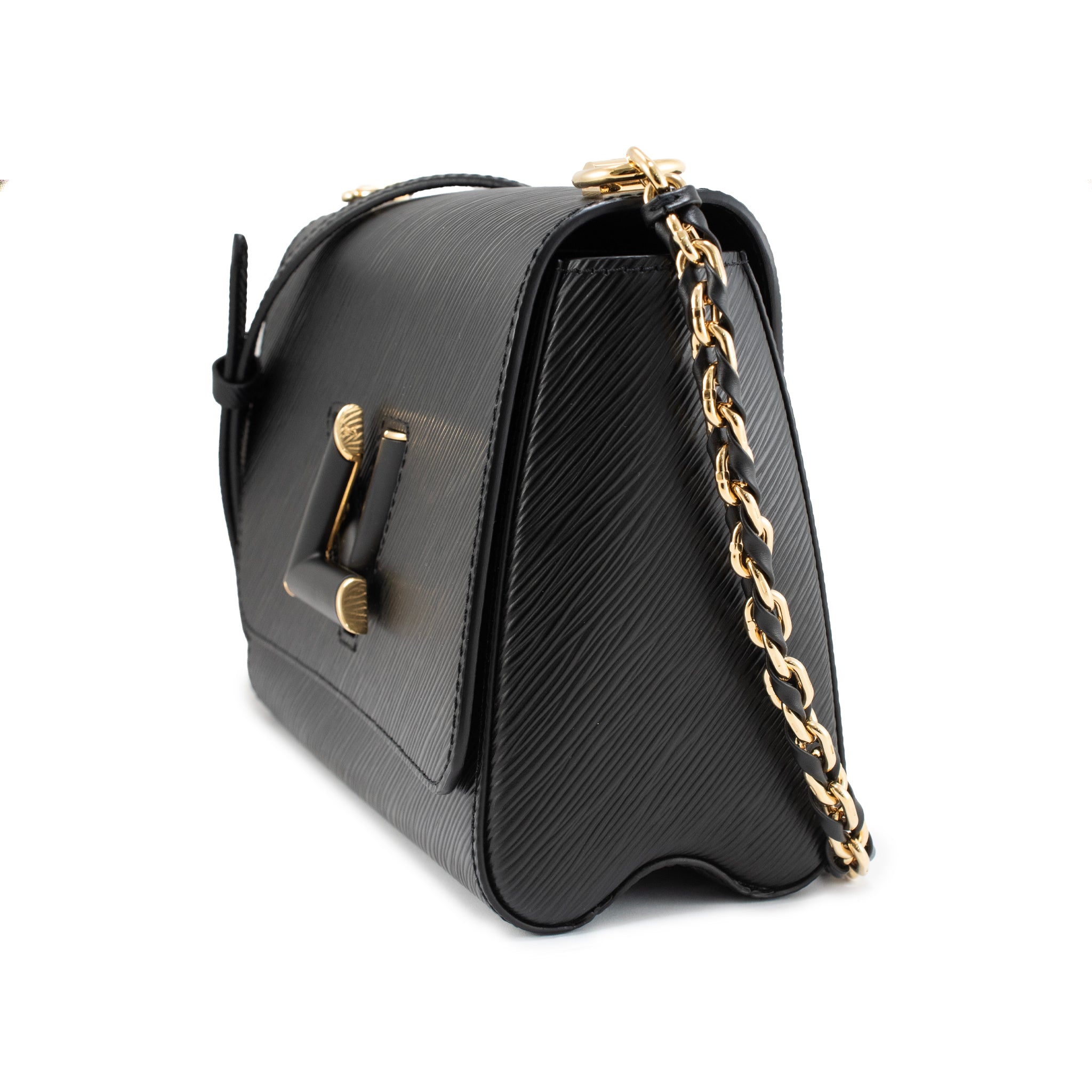 Louis Vuitton Twist MM Black Epi Leather Gold-Tone Chain Shoulder Bag