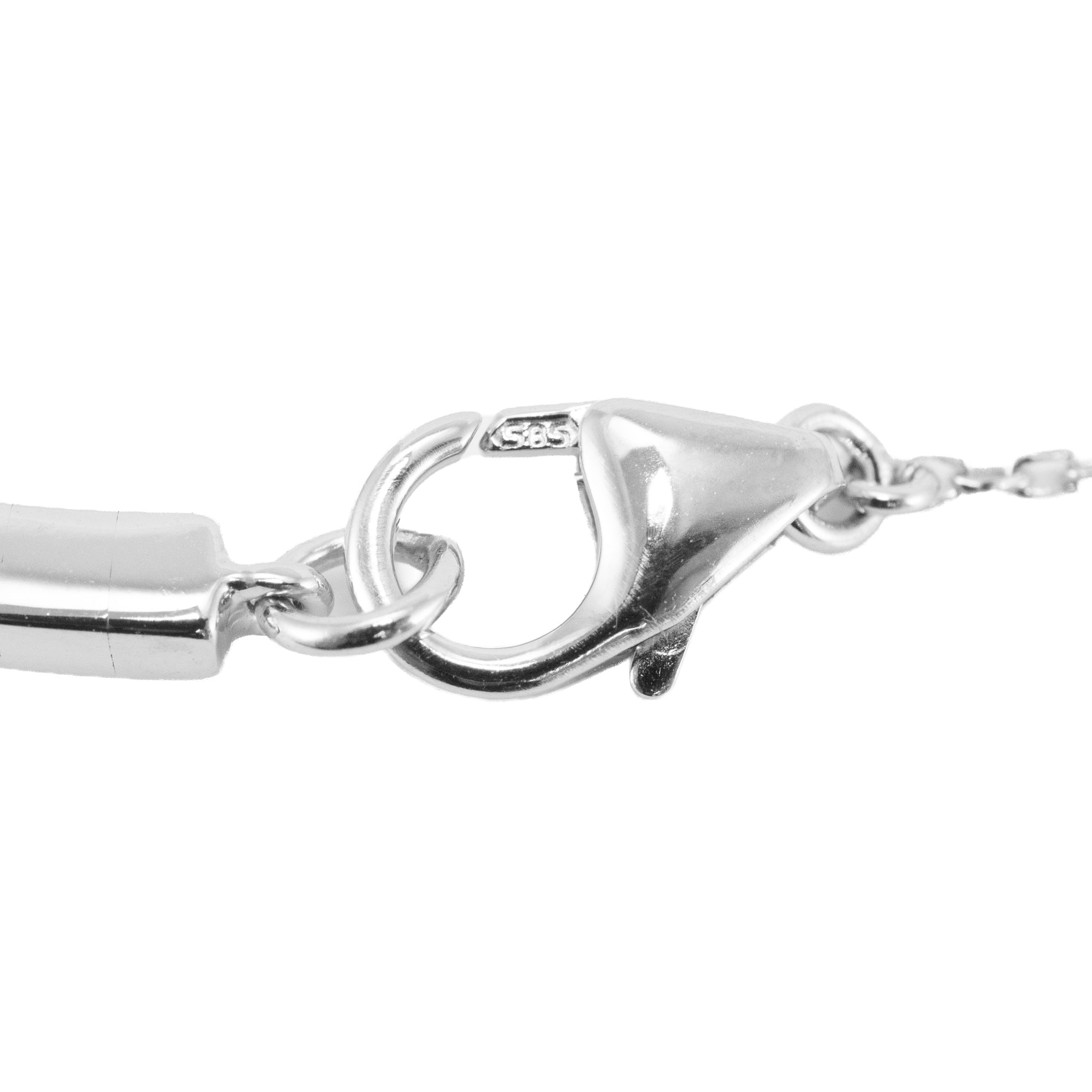 Ladies 14K White Gold 1.50ctw Diamond Flexible Tennis Bangle Bracelet
