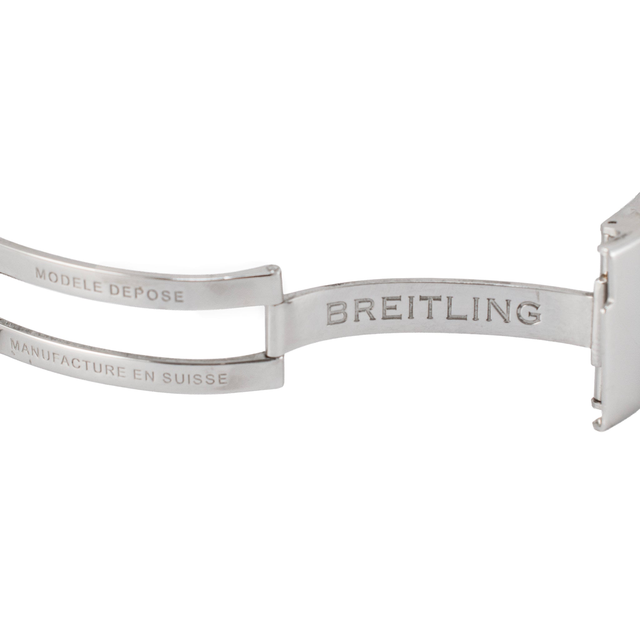 Breitling Super Avenger 48MM A13370 White Dial Diamond Bezel Chrono Steel Watch
