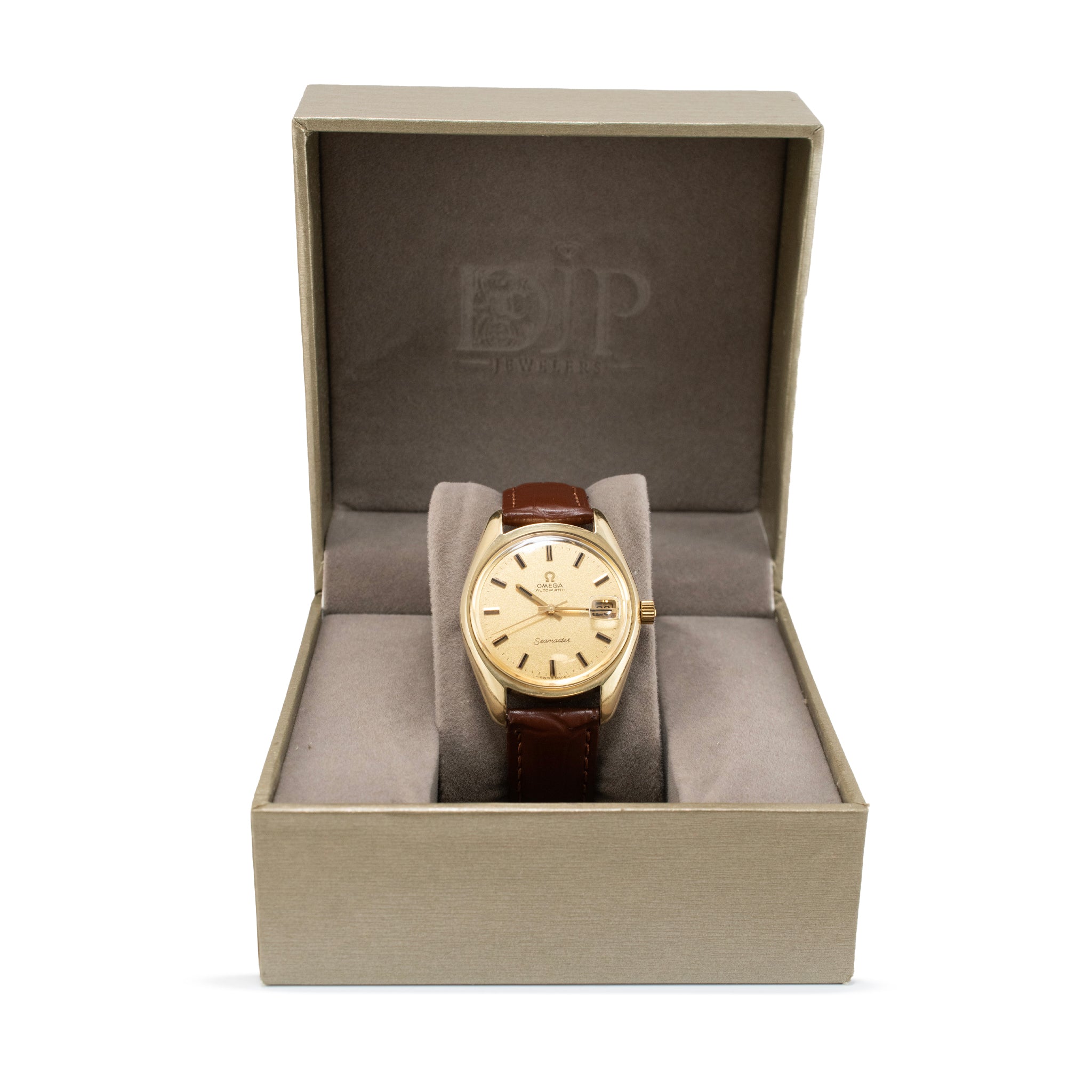 Vintage Omega Seamaster 35MM 166.067 Champagne Dial Stainless Steel Watch