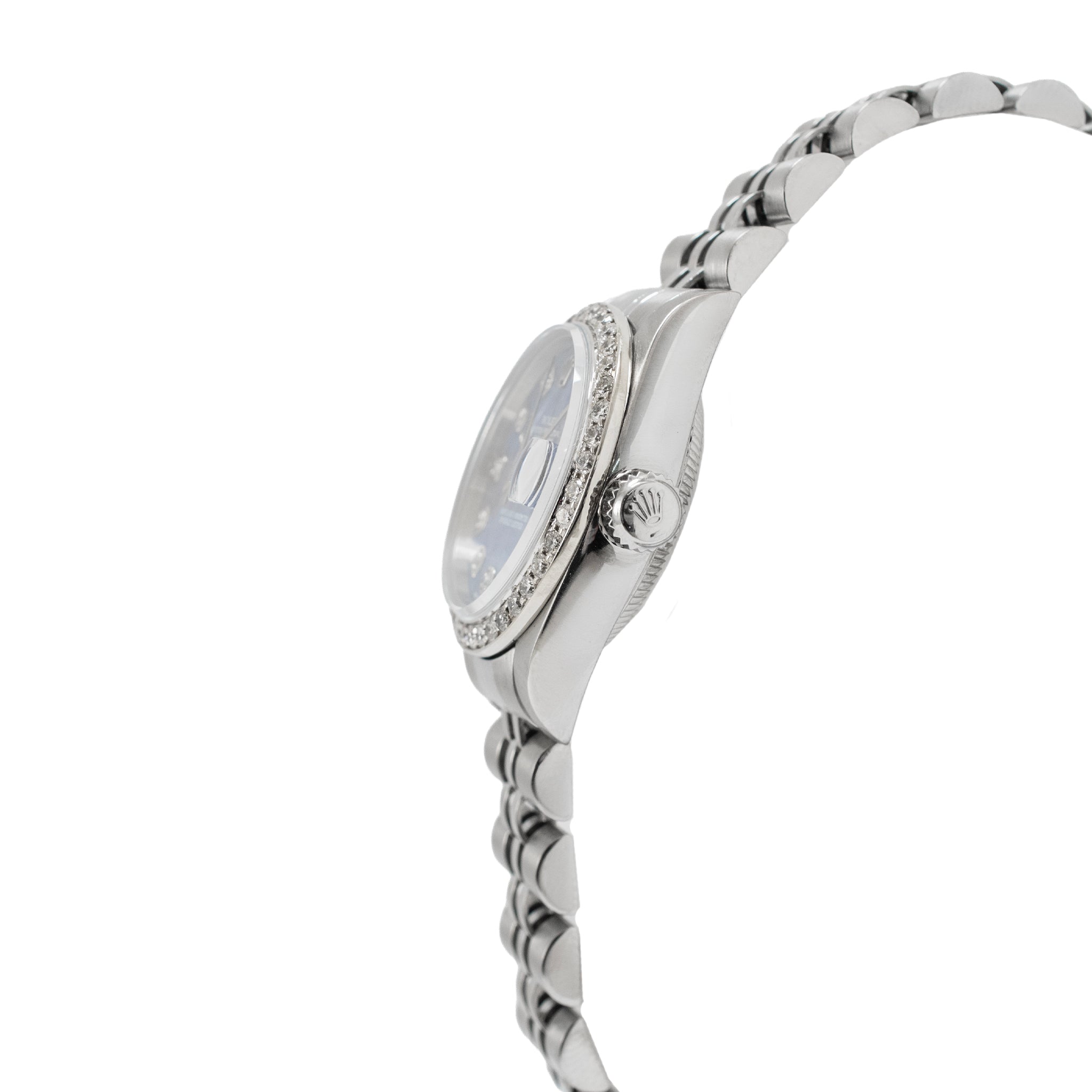 Ladies Rolex Datejust 26MM 79174 Sodalite Diamond Bezel Jubilee Steel Watch