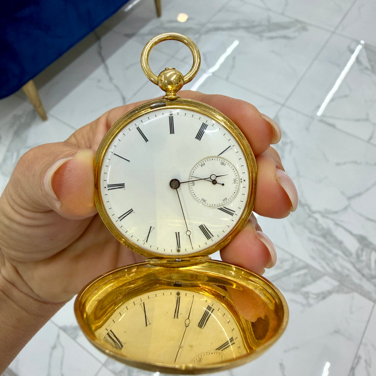 1853 Archive Antique Patek Philippe Tiffany & Co. 18K Gold Key-Wind Pocket Watch
