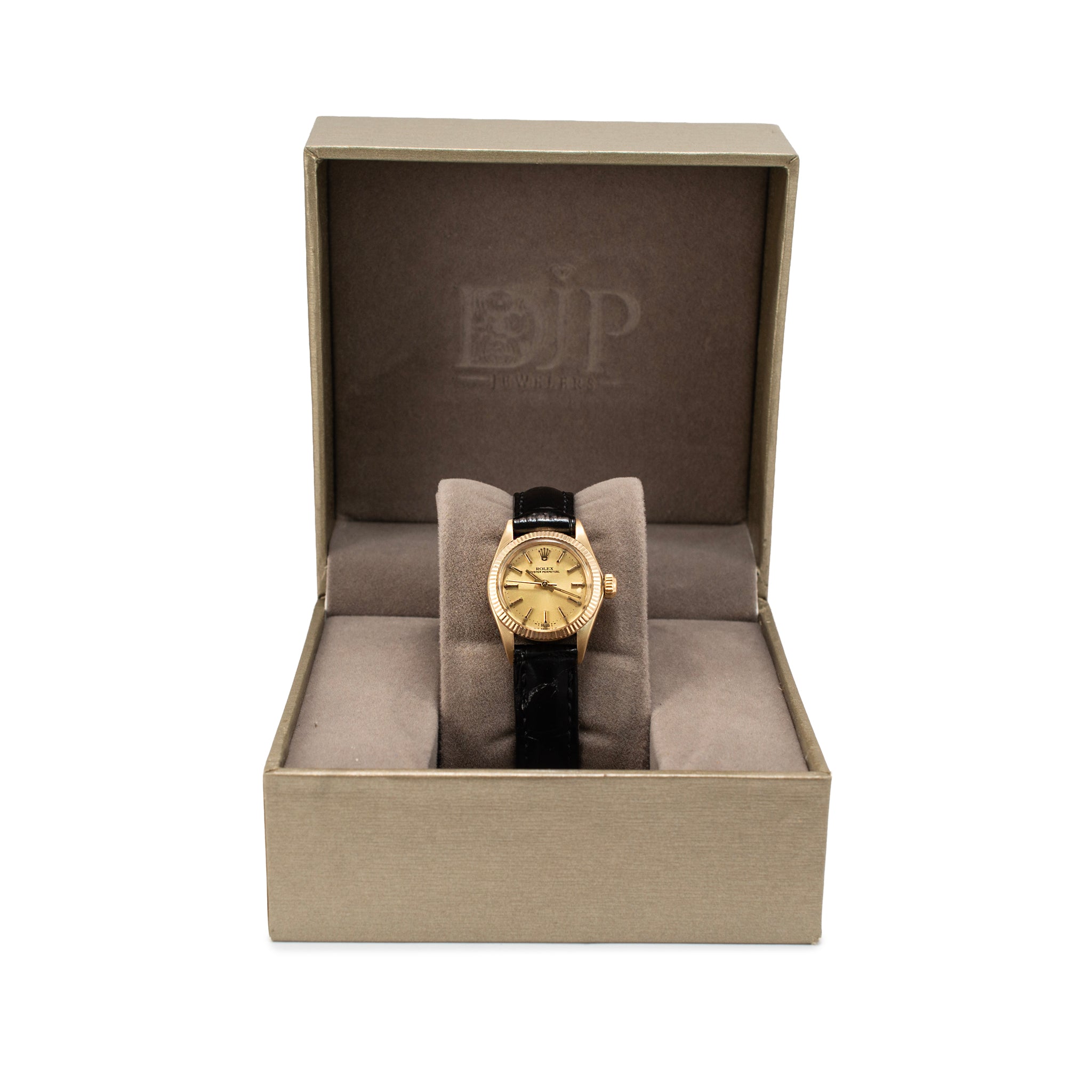 Vintage Ladies Rolex Oyster Perpetual 24MM 6719 14K Yellow Gold Automatic Watch