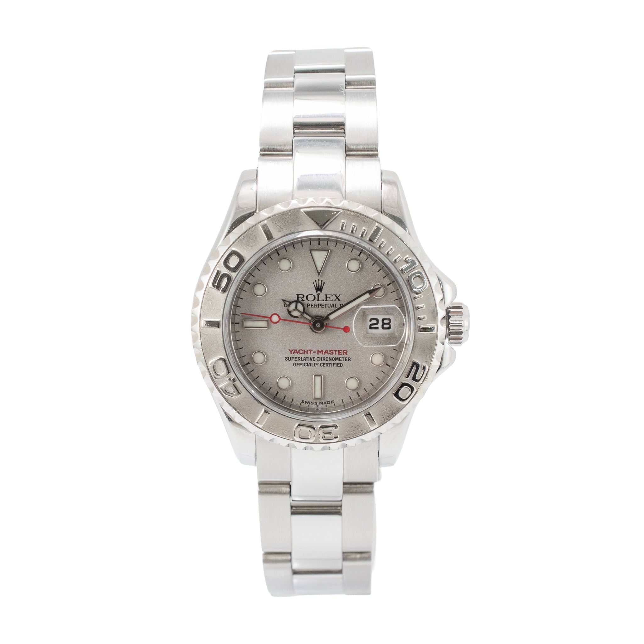 Ladies Rolex Yacht-Master 29MM 169622 Platinum Bezel Steel Automatic Watch
