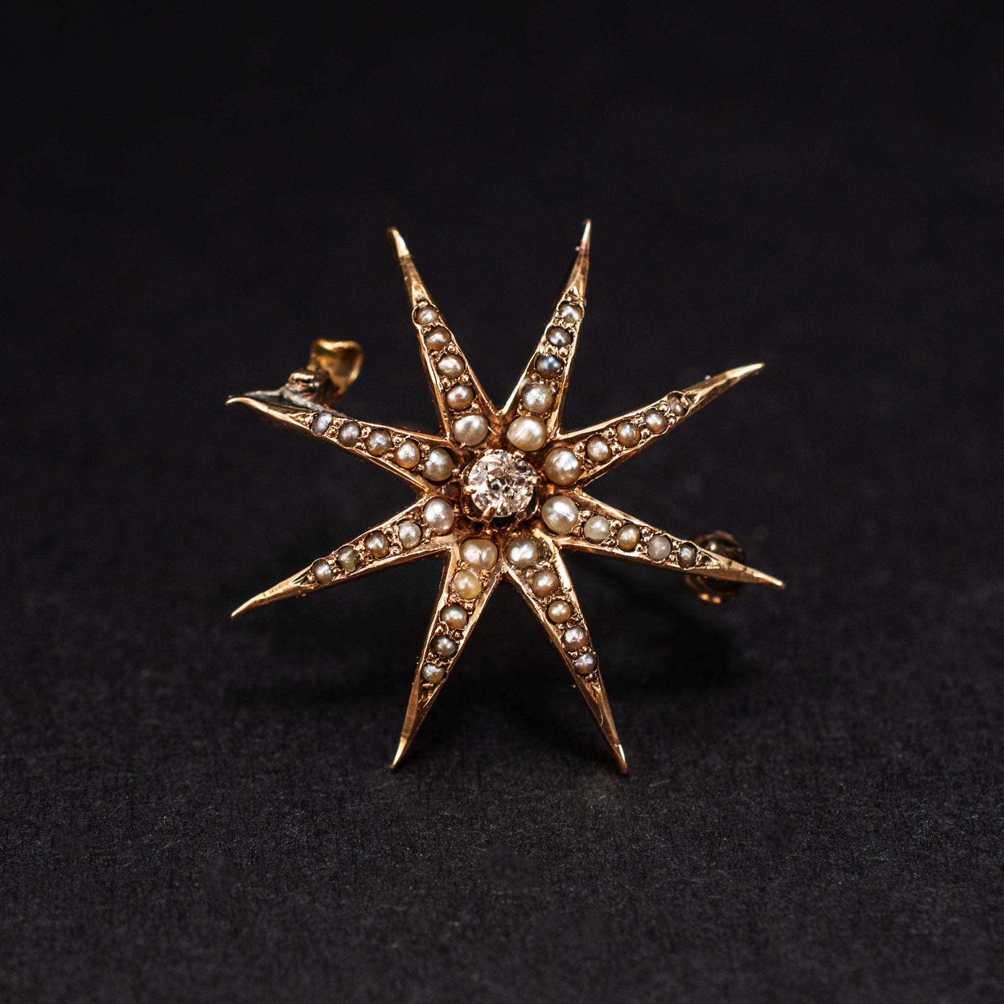 Pendant 0.1ct Diamond Pearl 10K Yellow Gold Victorian 452284 available at DJP Jewelers & Luxury Buyers
