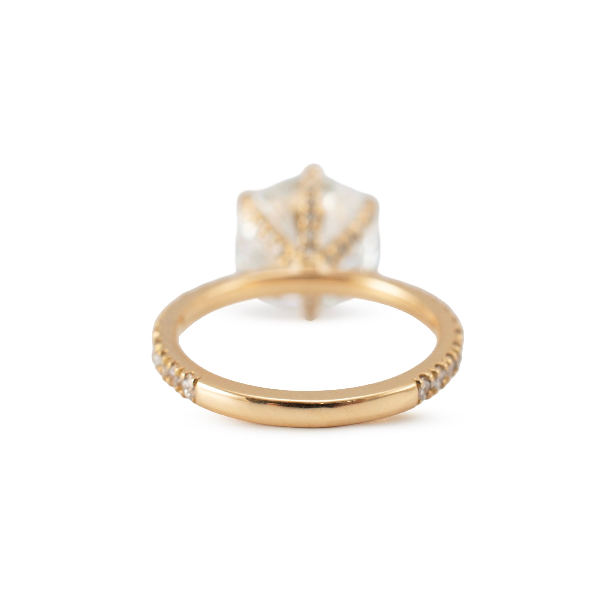 18K Yellow Gold 4.82ctw Round Brilliant Lab Grown Diamond Engagement Ring