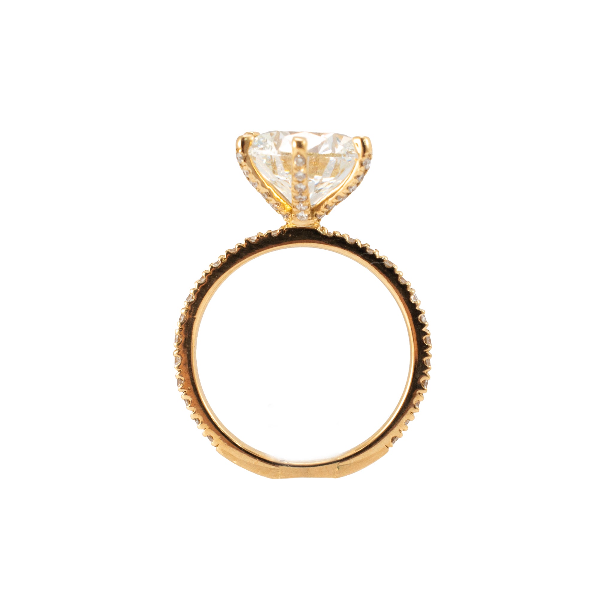 18K Yellow Gold 4.82ctw Round Brilliant Lab Grown Diamond Engagement Ring