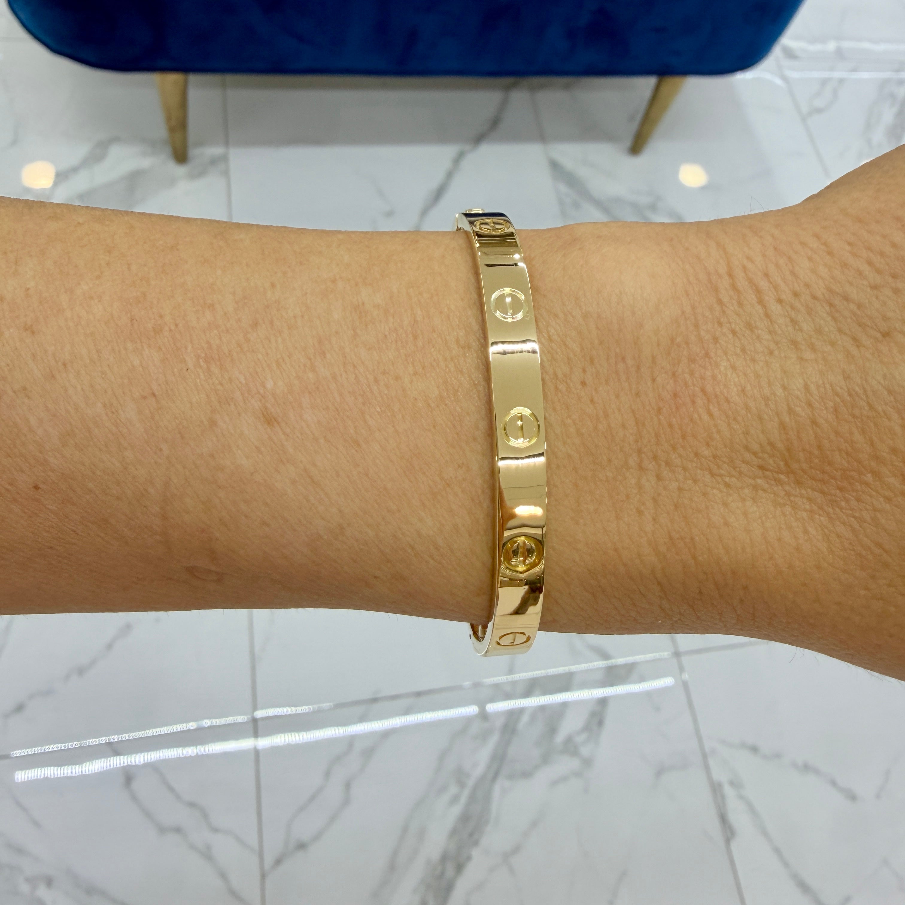 Cartier Love Classic Model 18K Yellow Gold Bangle Bracelet