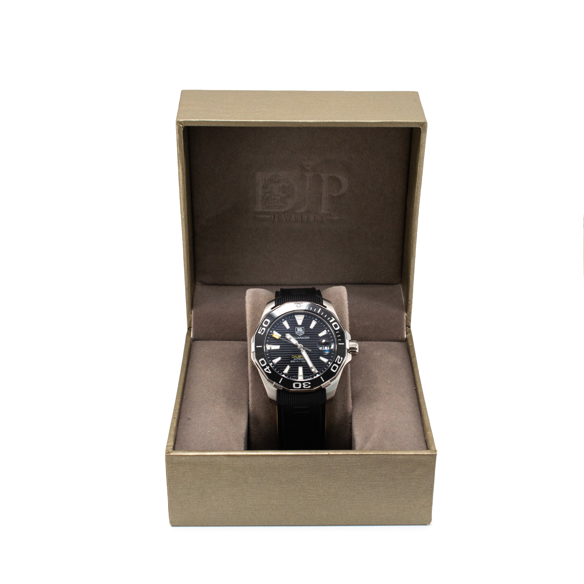 Tag Heuer Aquaracer 41MM way211a.ft6068 Black Dial Rubber Band Steel Watch