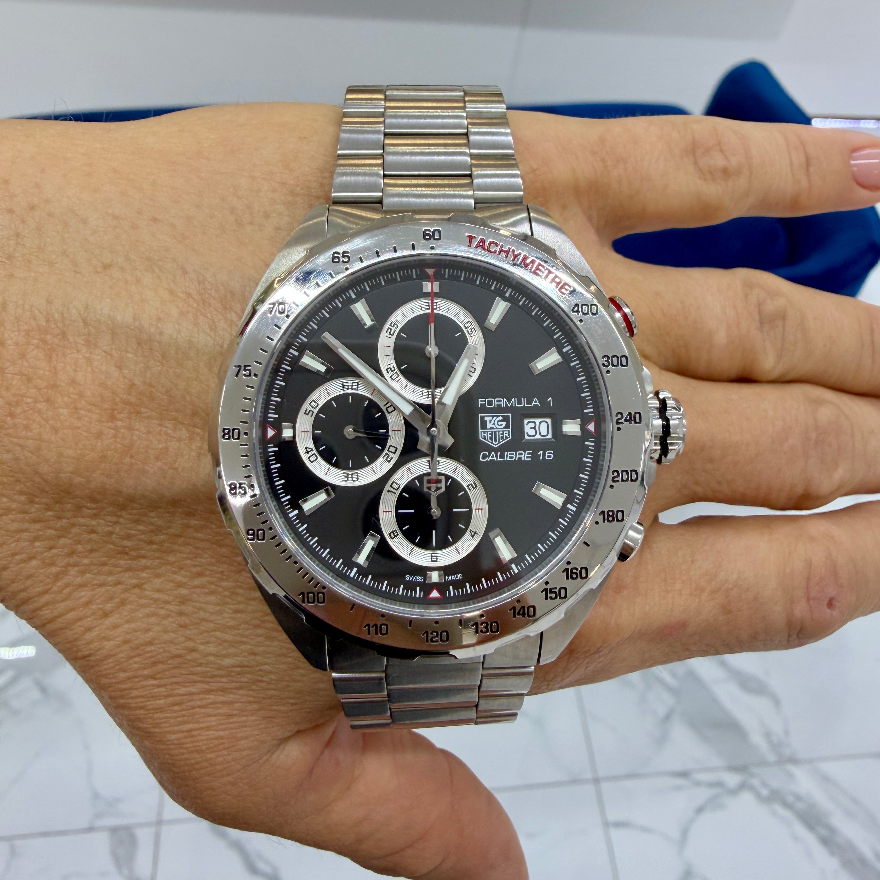 Tag Heuer Formula 1 Calibre 16 44MM caz2010.ba0876 Black Dial Steel Watch