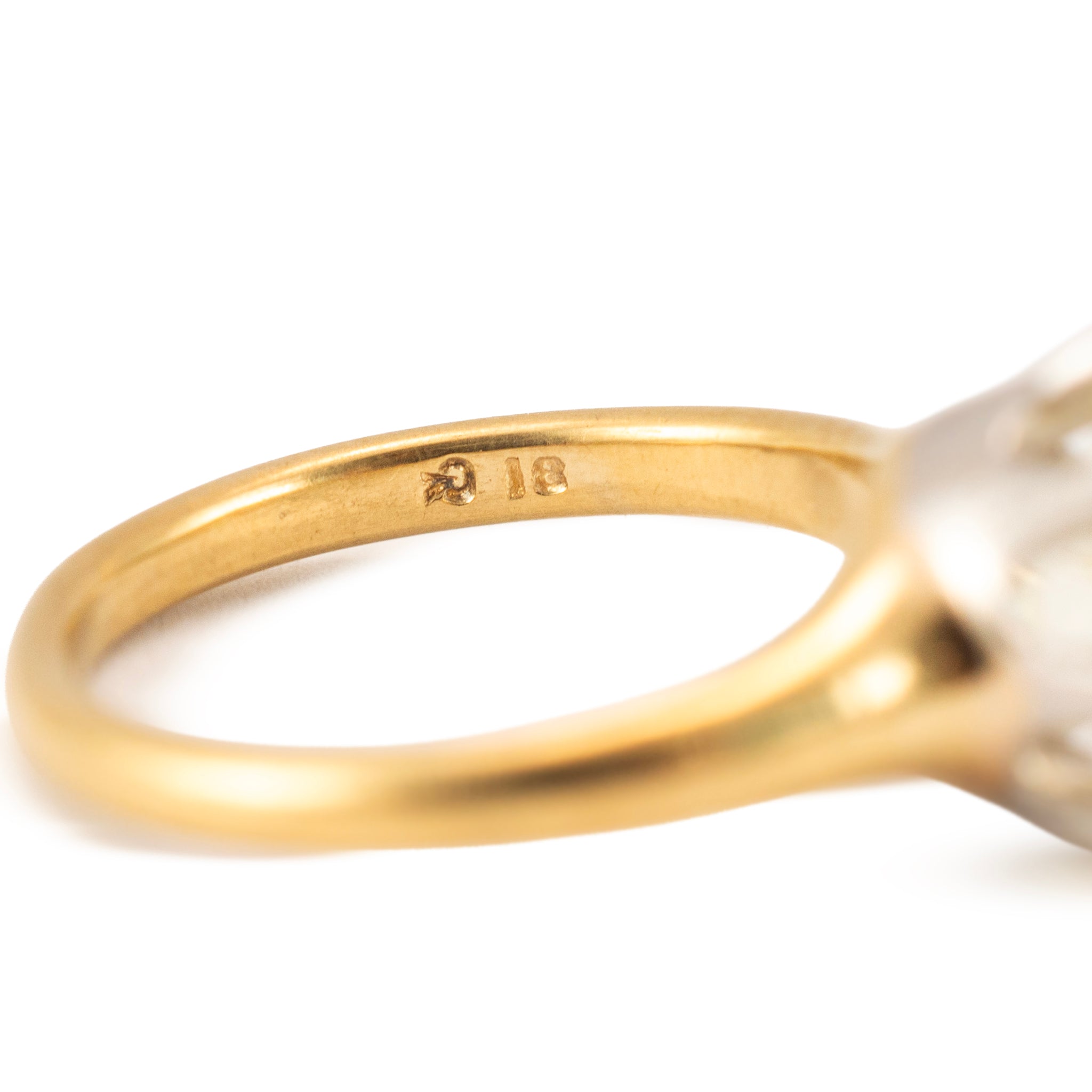 Antique 18K Yellow Gold Platinum Gia 5.20ct Old Mine Cut Diamond Engagement Ring