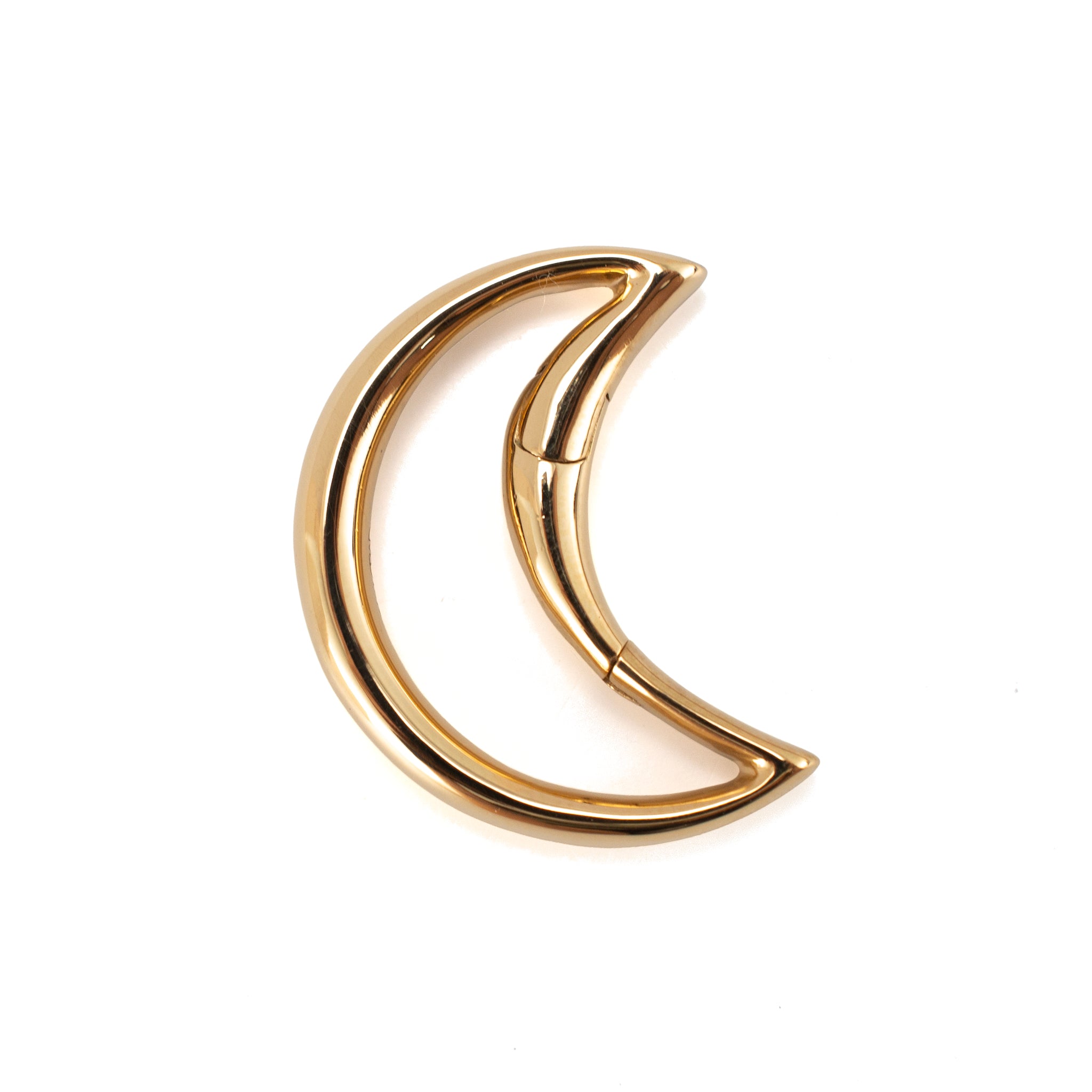 Marla Aaron Moonlock 18K Yellow Gold Crescent Moon Lever Clasp Charm Pendant