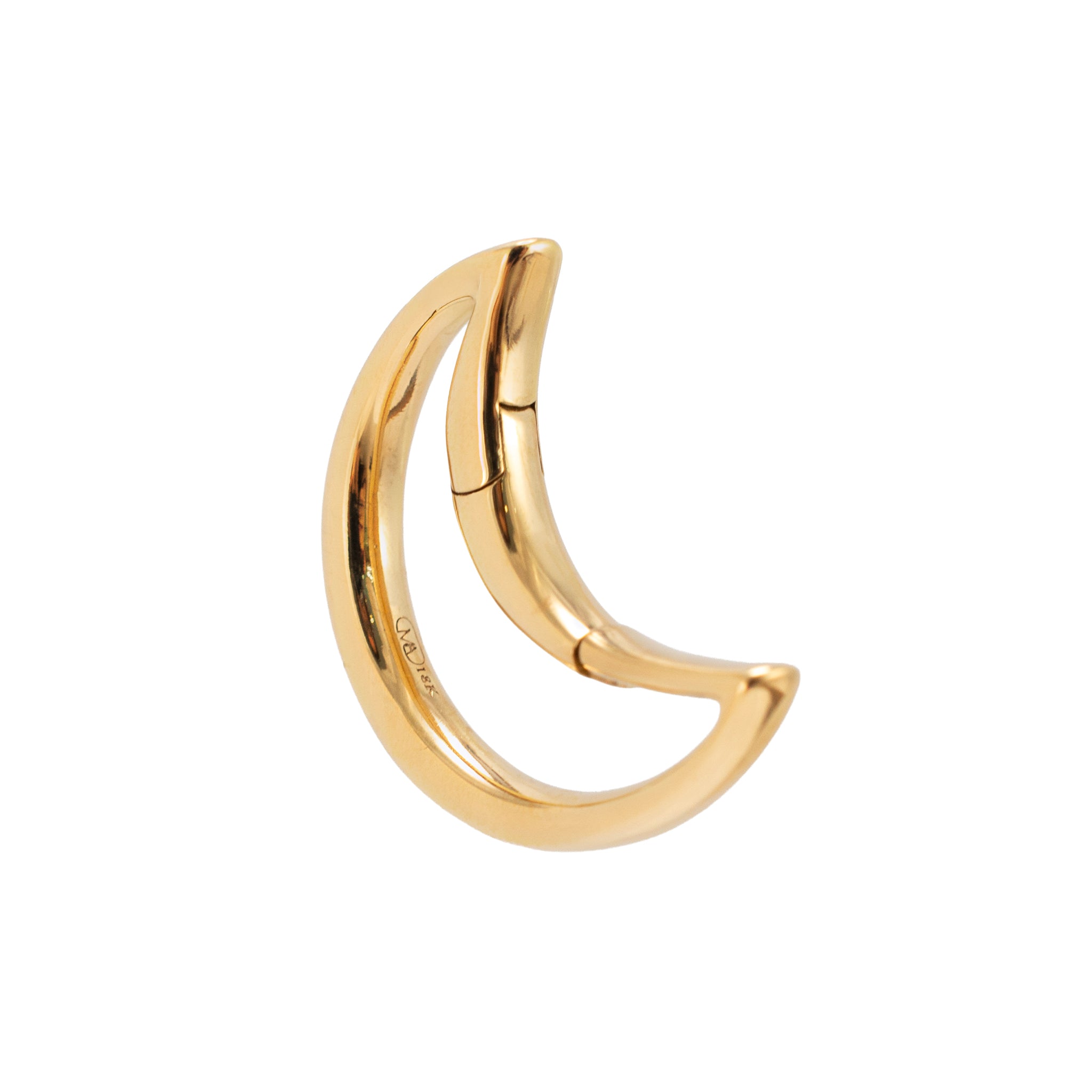 Marla Aaron Moonlock 18K Yellow Gold Crescent Moon Lever Clasp Charm Pendant