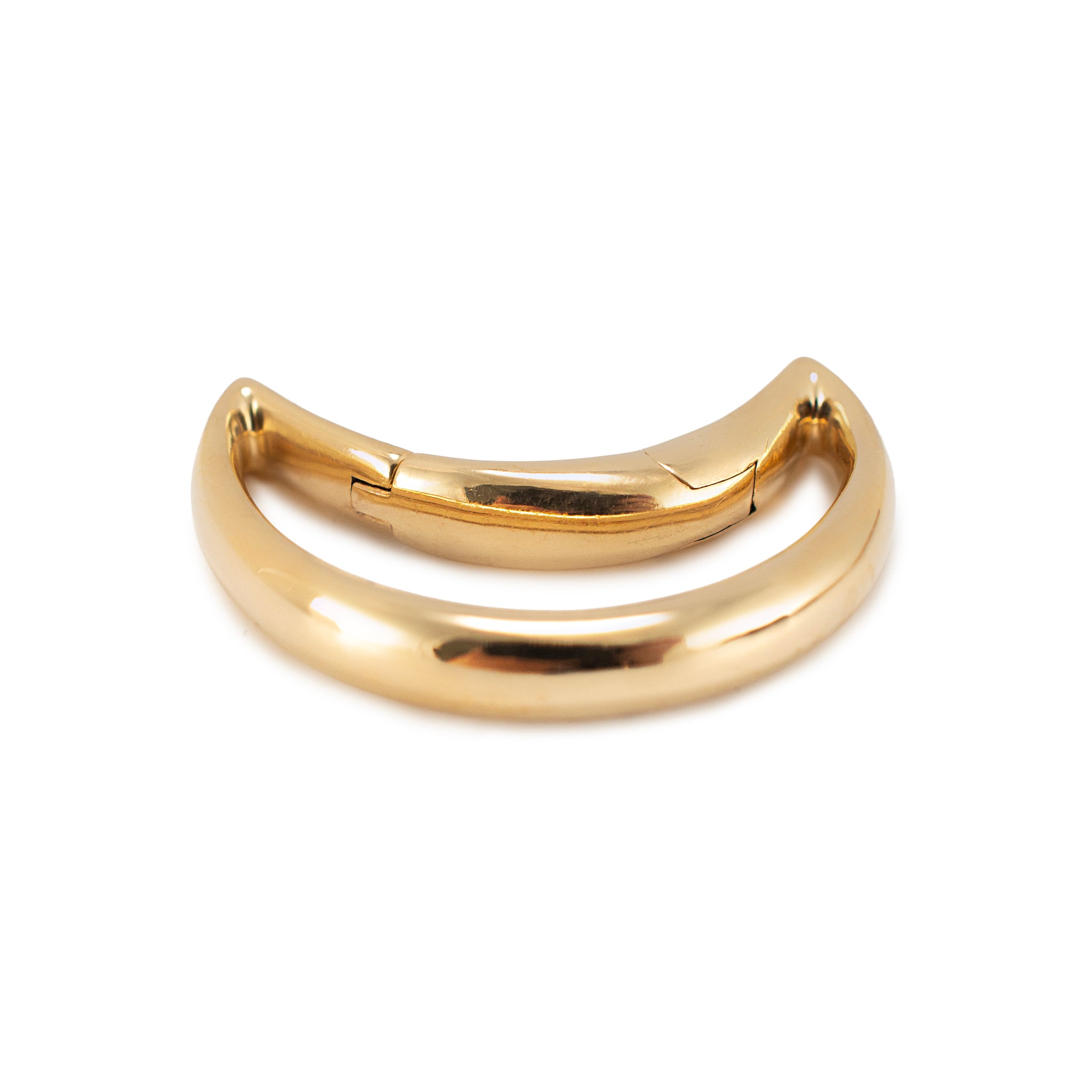 Marla Aaron Moonlock 18K Yellow Gold Crescent Moon Lever Clasp Charm Pendant