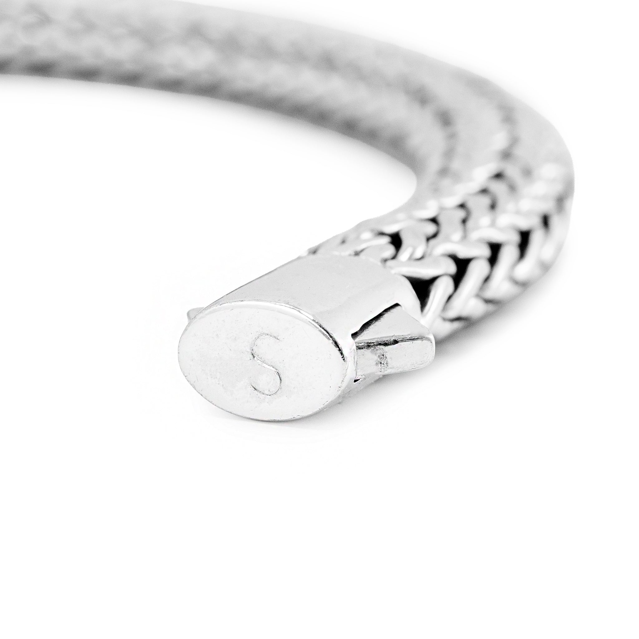 John Hardy Classic Icon 0.69ct Round Diamond Pave Sterling Silver Link Bracelet