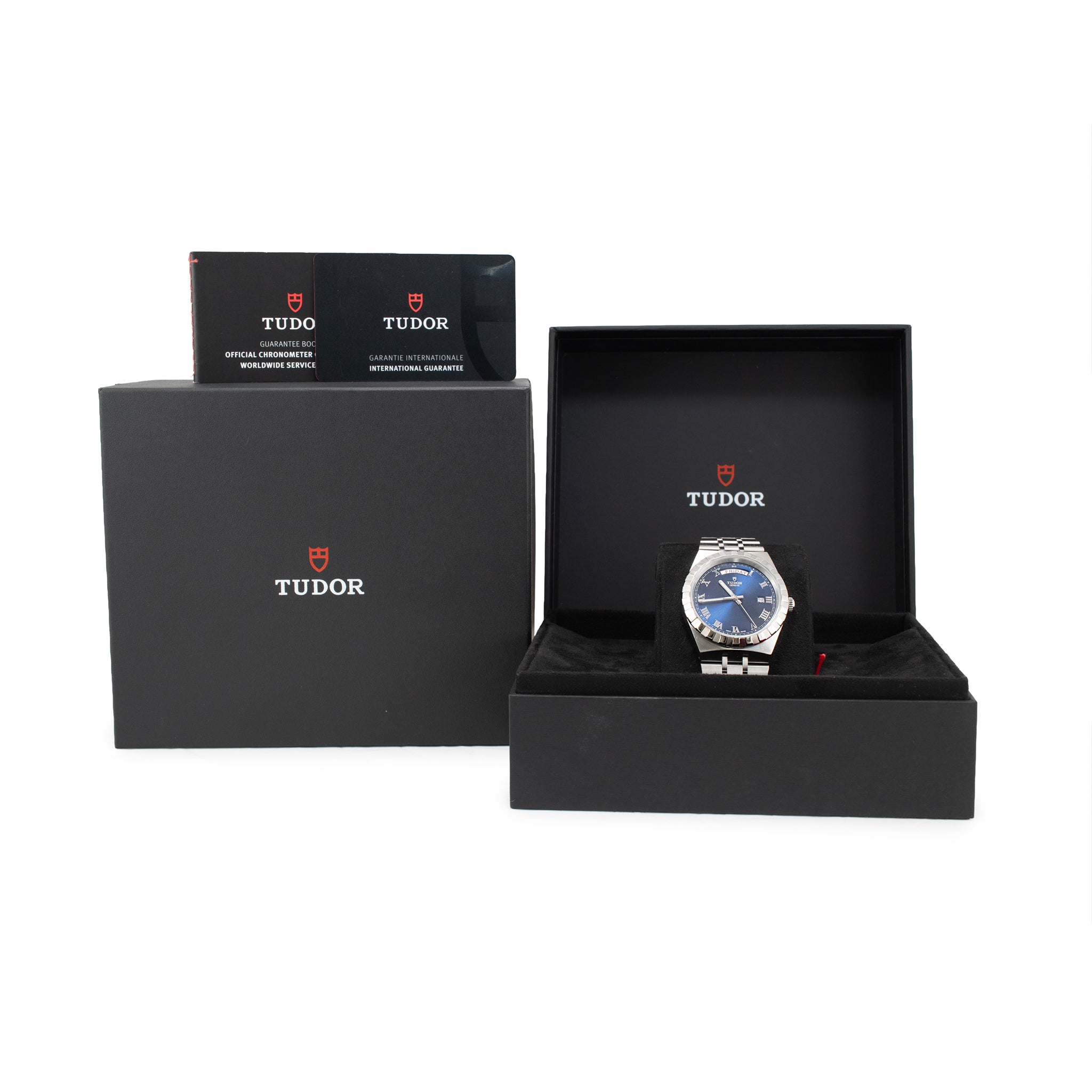 Tudor Royal 41MM 28600 Roman Blue Dial Day-Date Stainless Steel Automatic Watch