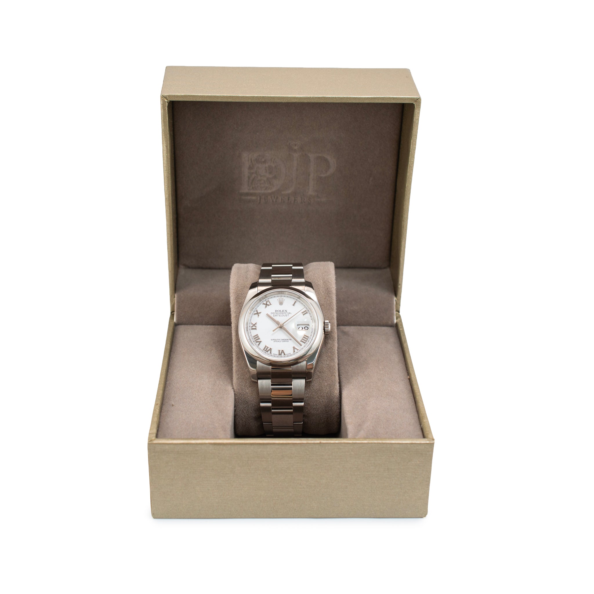 Rolex Datejust 36MM 116200 White Roman Oyster Stainless Steel Automatic Watch