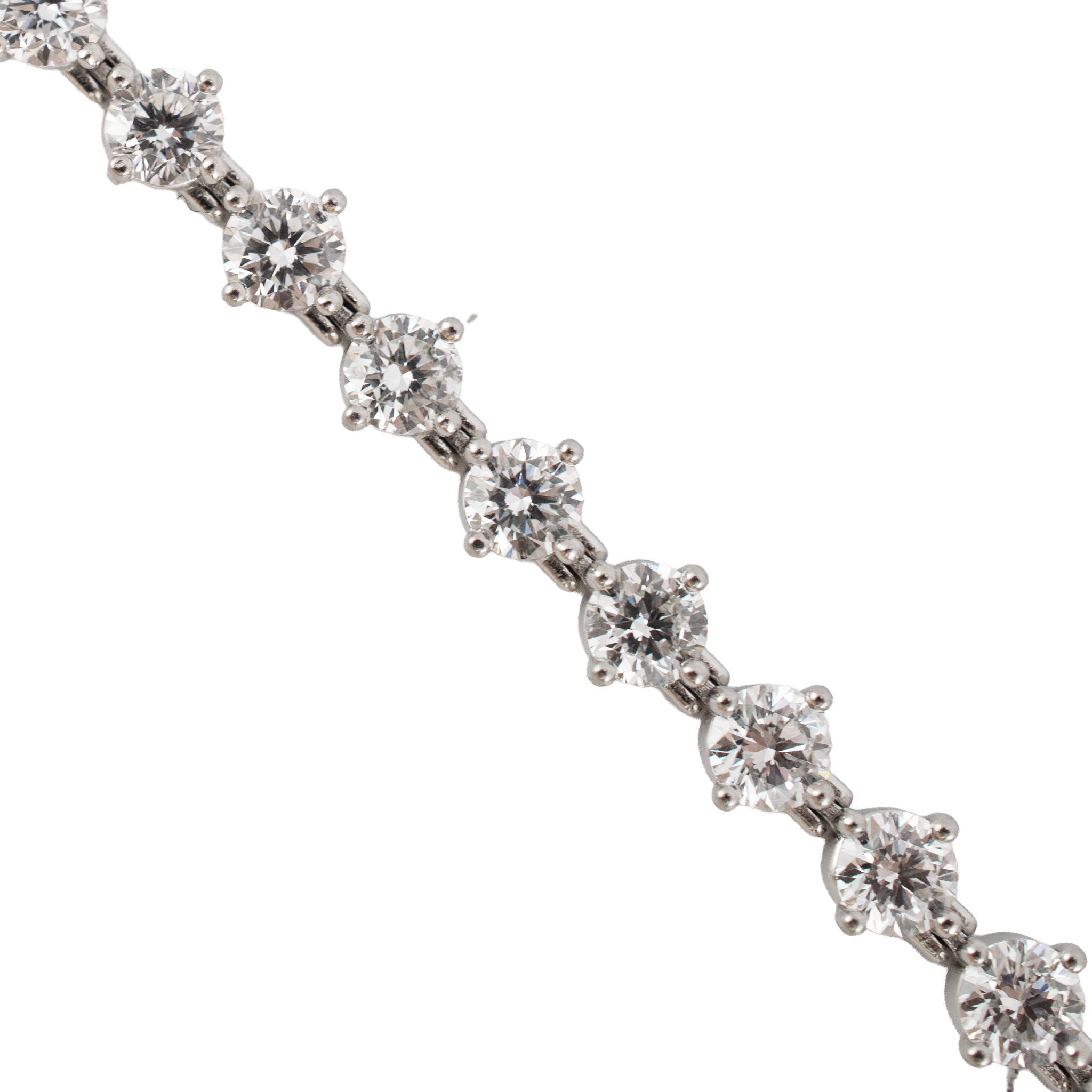 Platinum & 14K White Gold 11.27ctw Lab Grown Diamond Link Tennis Necklace