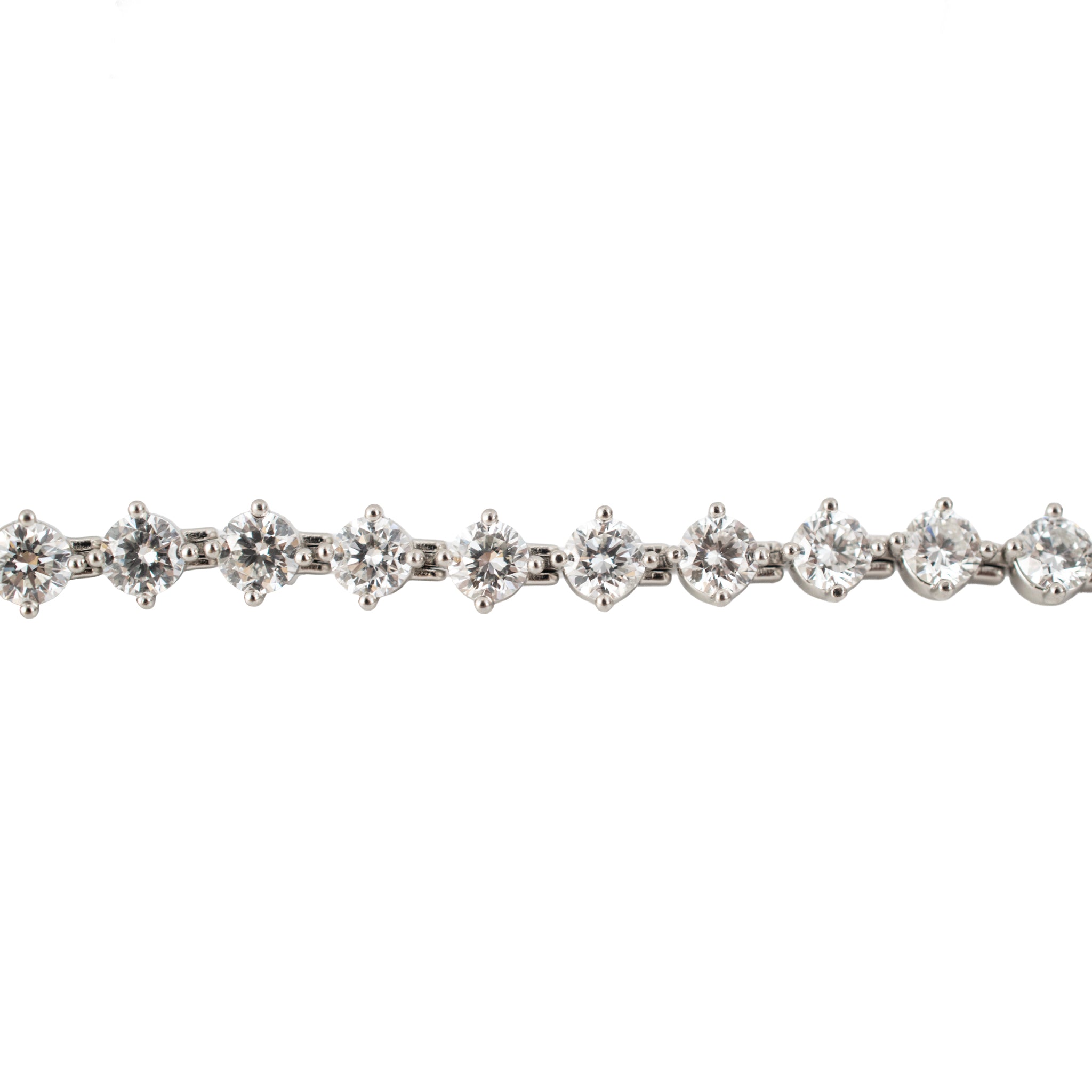 Platinum & 14K White Gold 11.27ctw Lab Grown Diamond Link Tennis Necklace