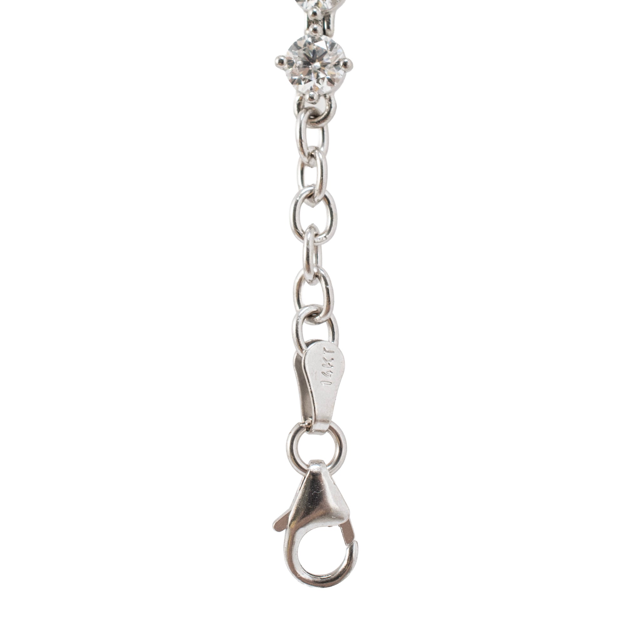 Platinum & 14K White Gold 11.27ctw Lab Grown Diamond Link Tennis Necklace