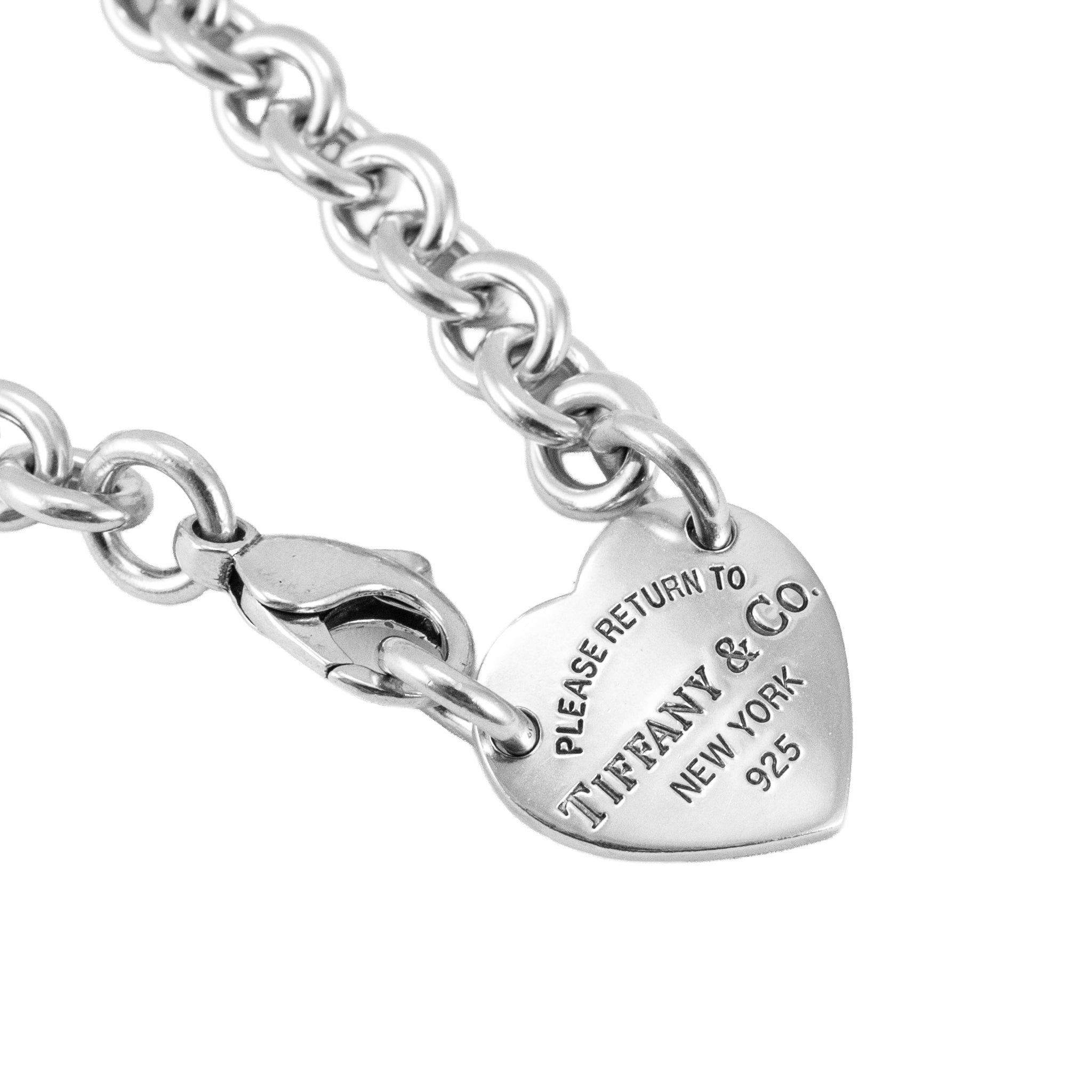 Retired Tiffany & Co. Return to Tiffany Heart Tag 925 Silver Pendent Necklace