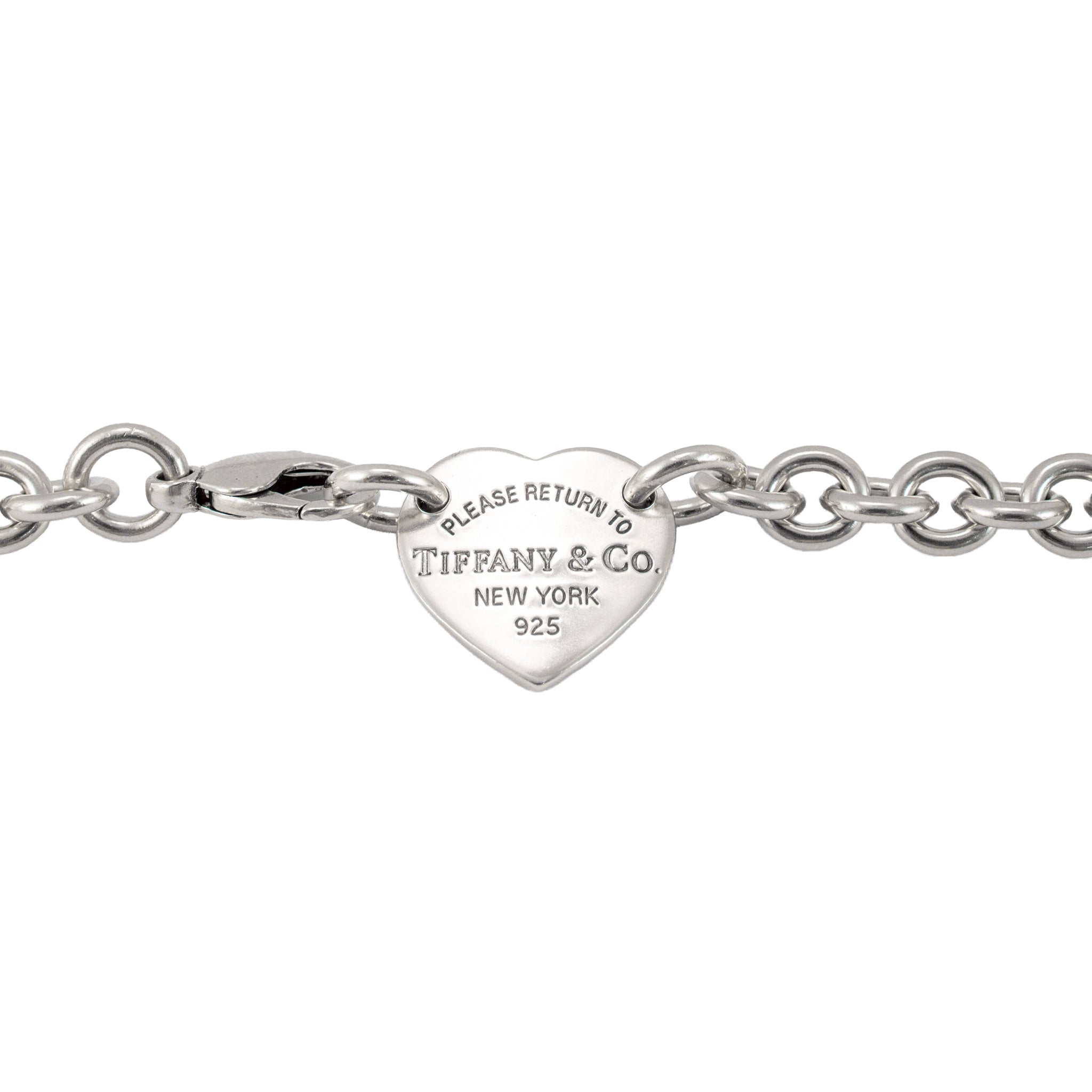 Retired Tiffany & Co. Return to Tiffany Heart Tag 925 Silver Pendent Necklace