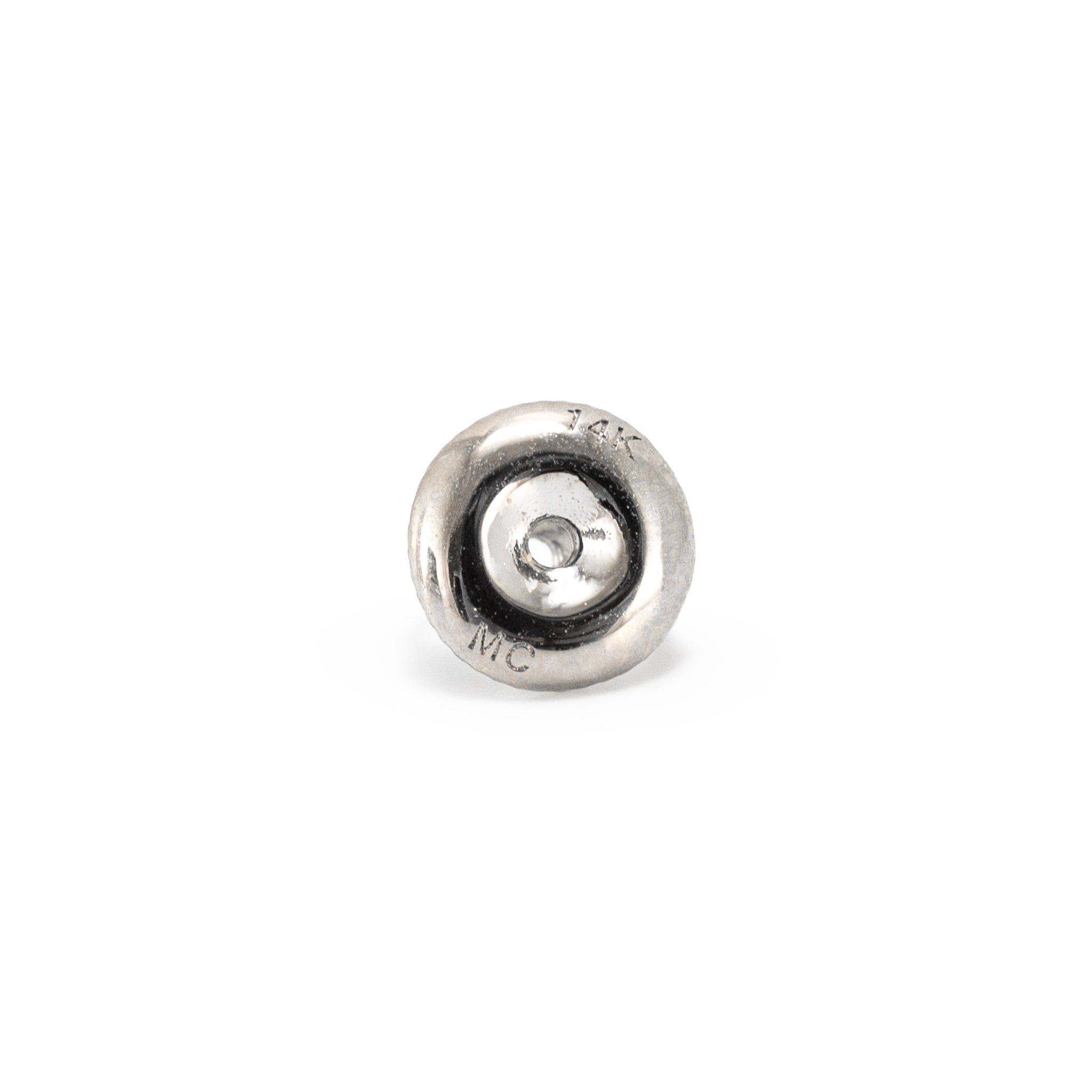 Unisex 14K White Gold 0.44ctw Lab Grown Diamond Screw Back Petite Stud Earrings