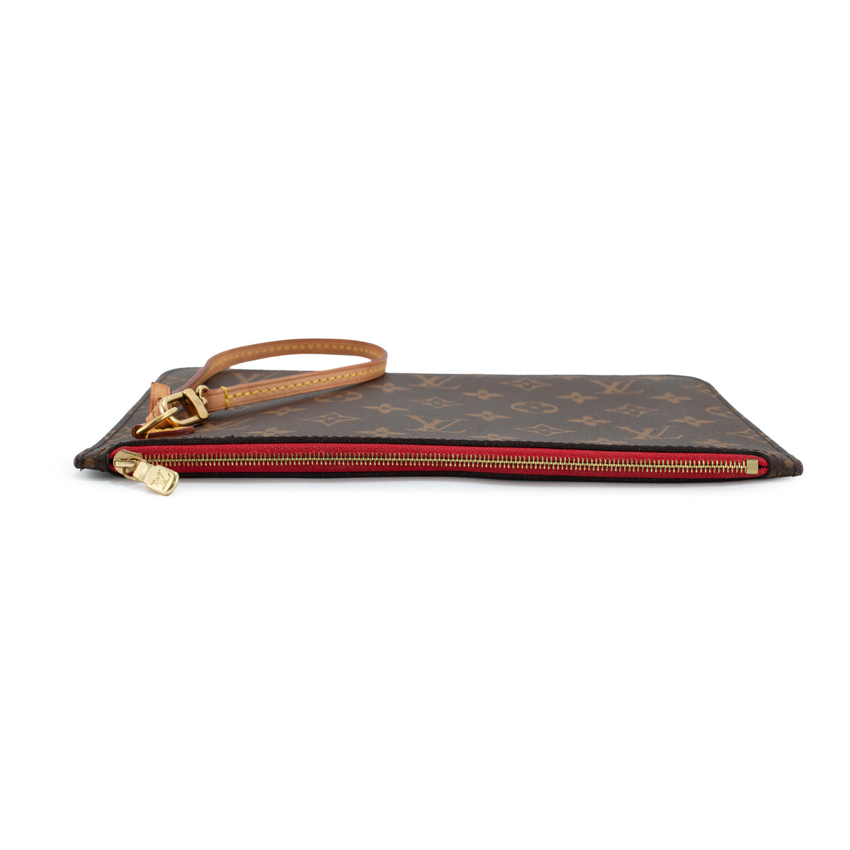 Louis Vuitton Monogram Canvas Neverfull Pochette Wristlet Clutch Bag