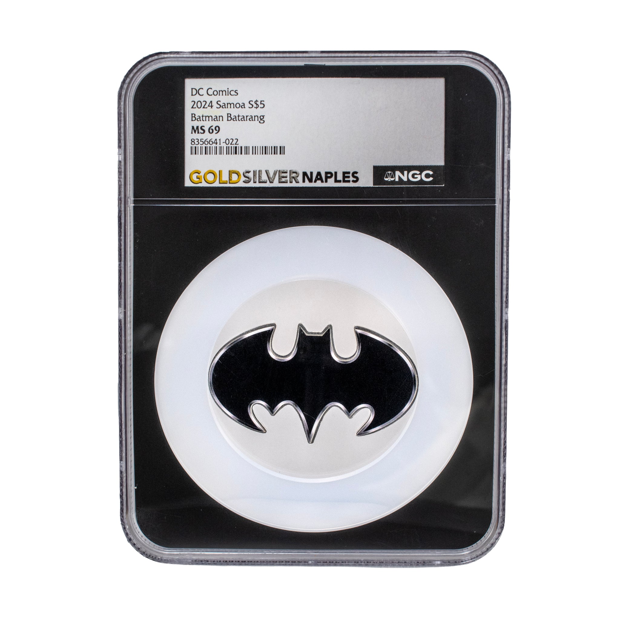 2024 Ngc MS69 Samoa $5 1OZ Fine Silver DC Comics Batman Batarang Bullion Coin