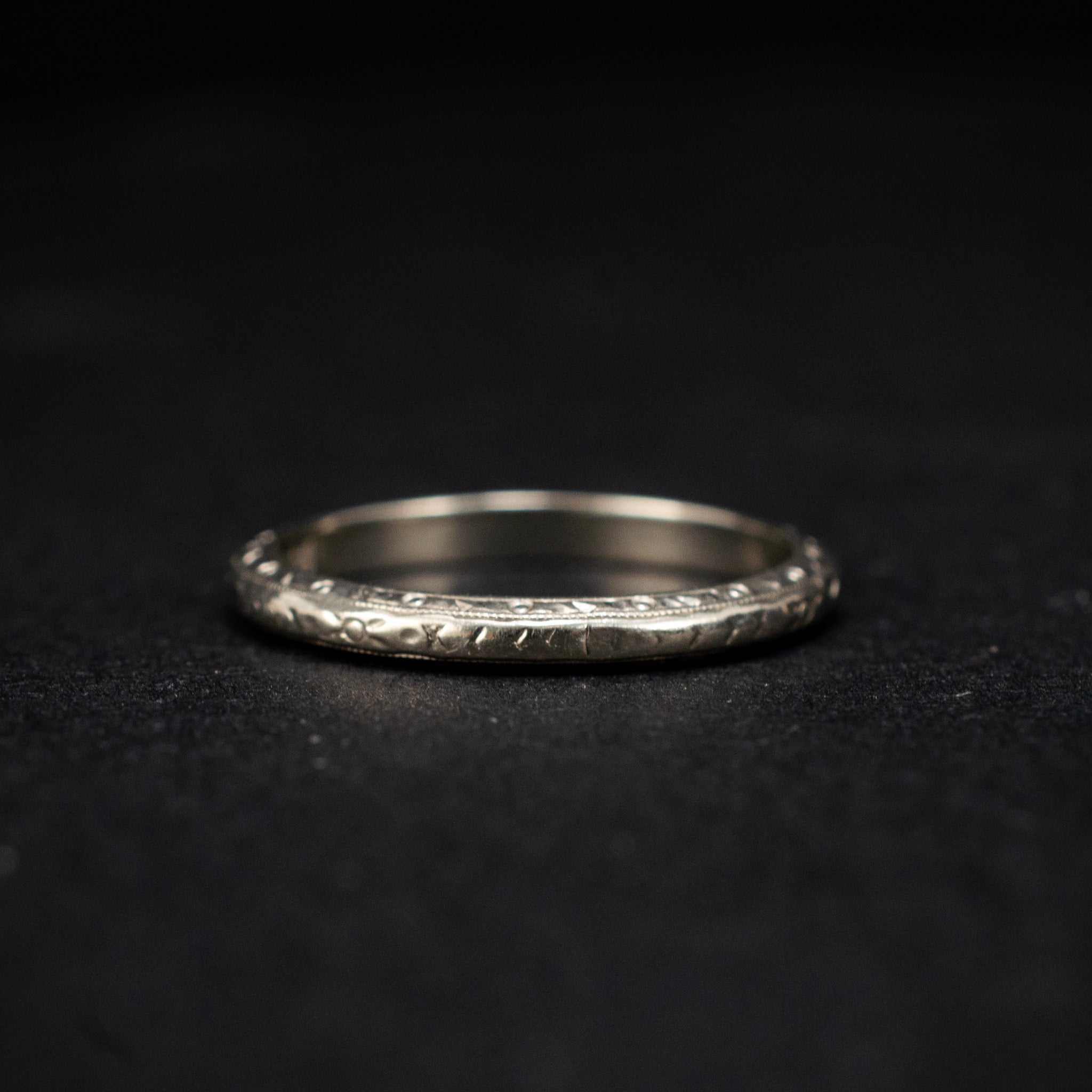 Band 18K White Gold Antique 454124 available at DJP Jewelers & Luxury Buyers