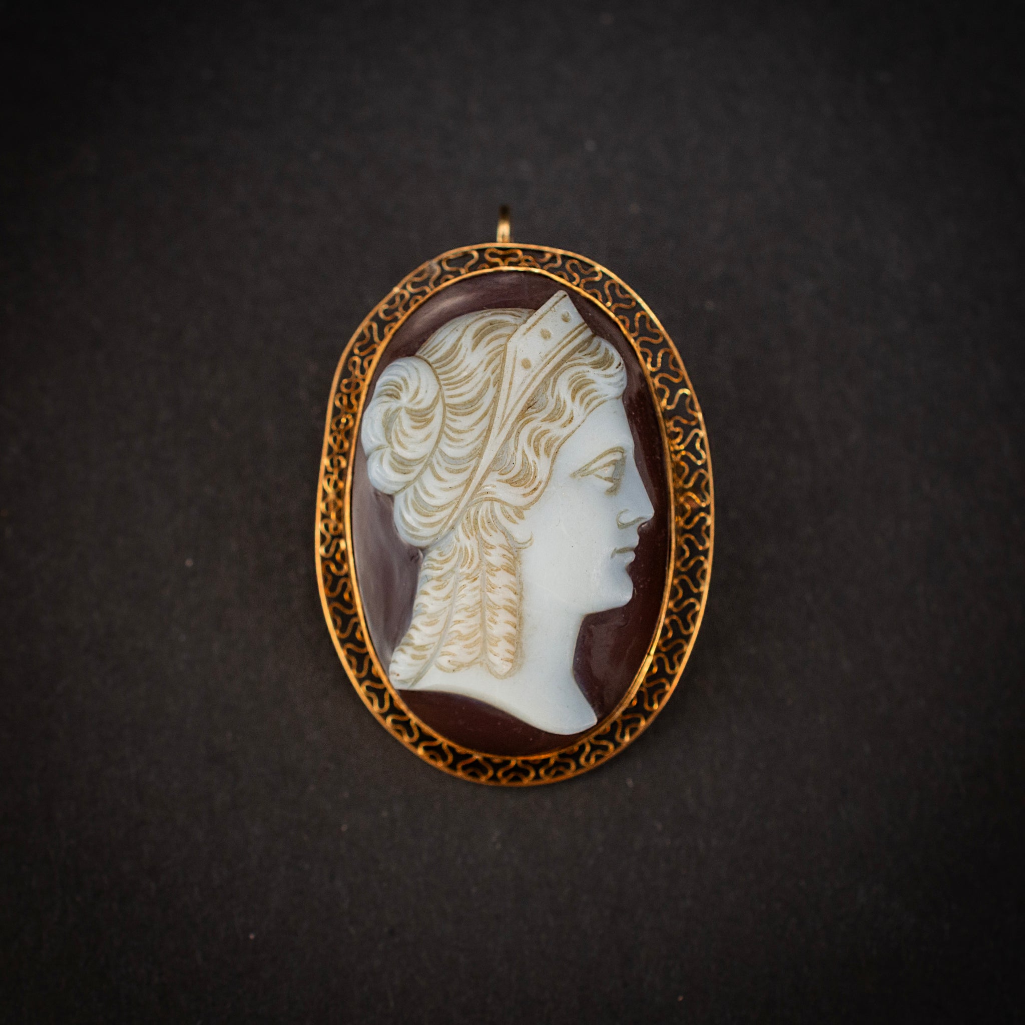Pin & Brooch Cameo Filigree 14K Yellow Gold Victorian 454354 available at DJP Jewelers & Luxury Buyers