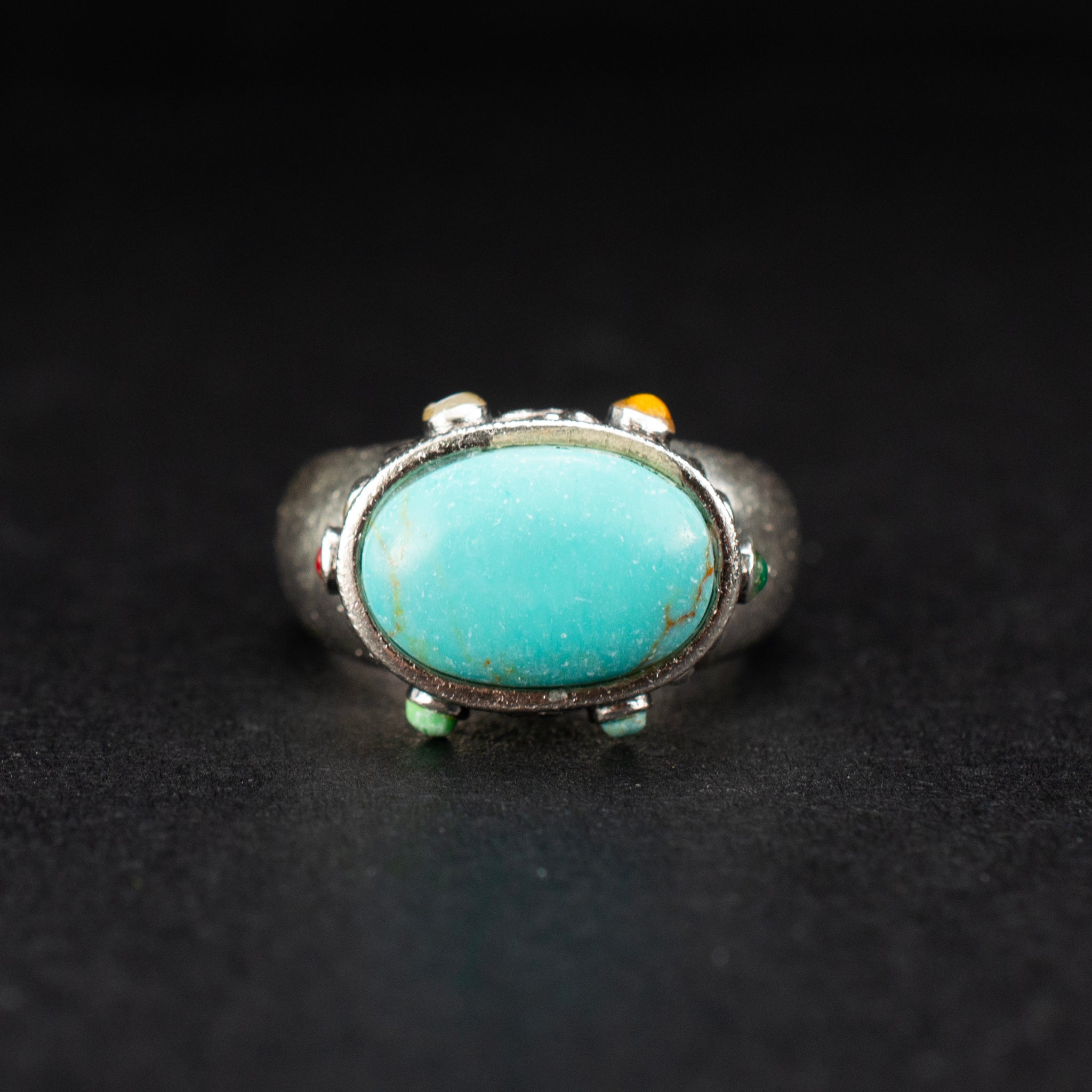 Cocktail & Statement Ring Turquoise 2.00ct Sterling Silver Vintage 454723 available at DJP Jewelers & Luxury Buyers