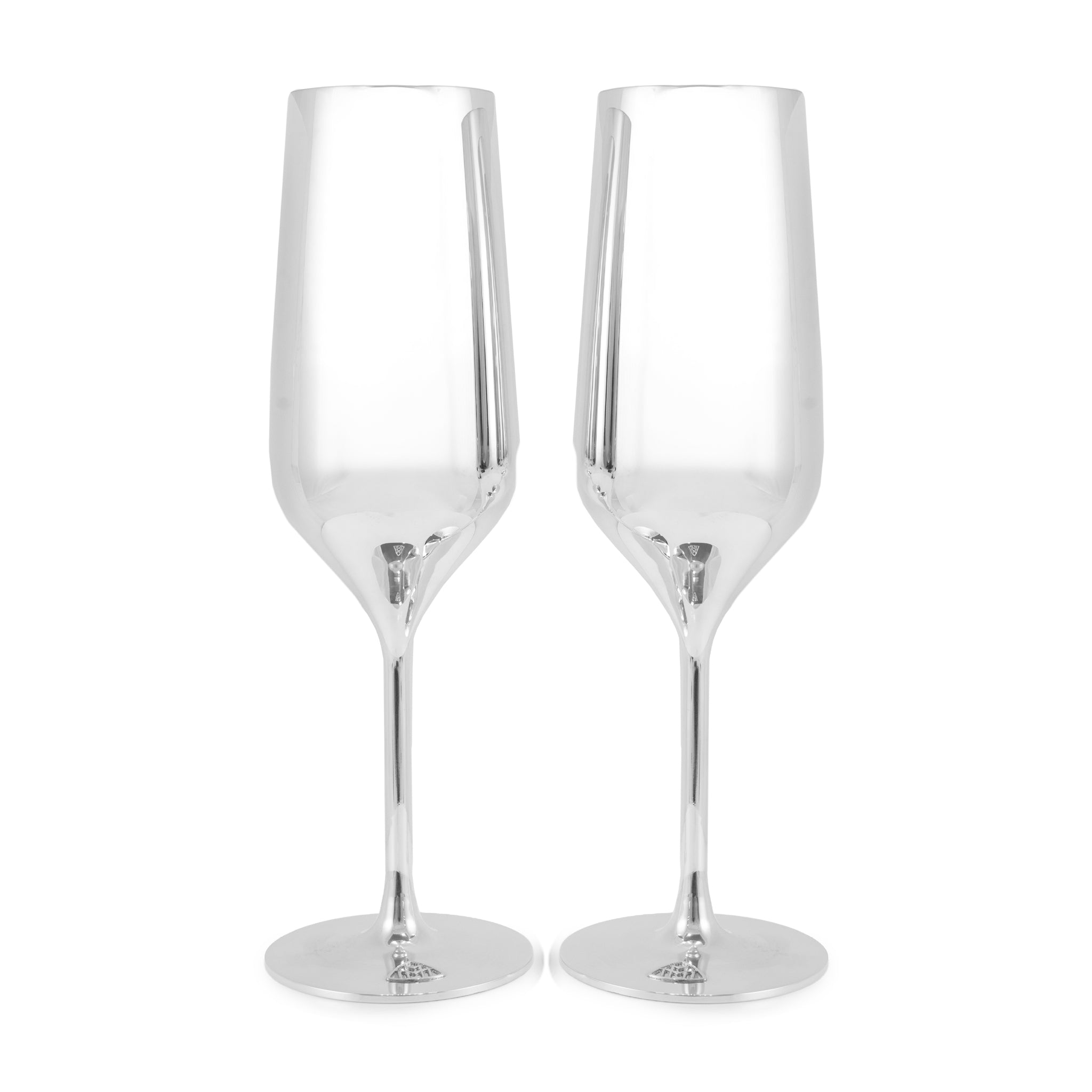 Maybach by Robbe & Berking Pair of Silver Plated Champagne Flute