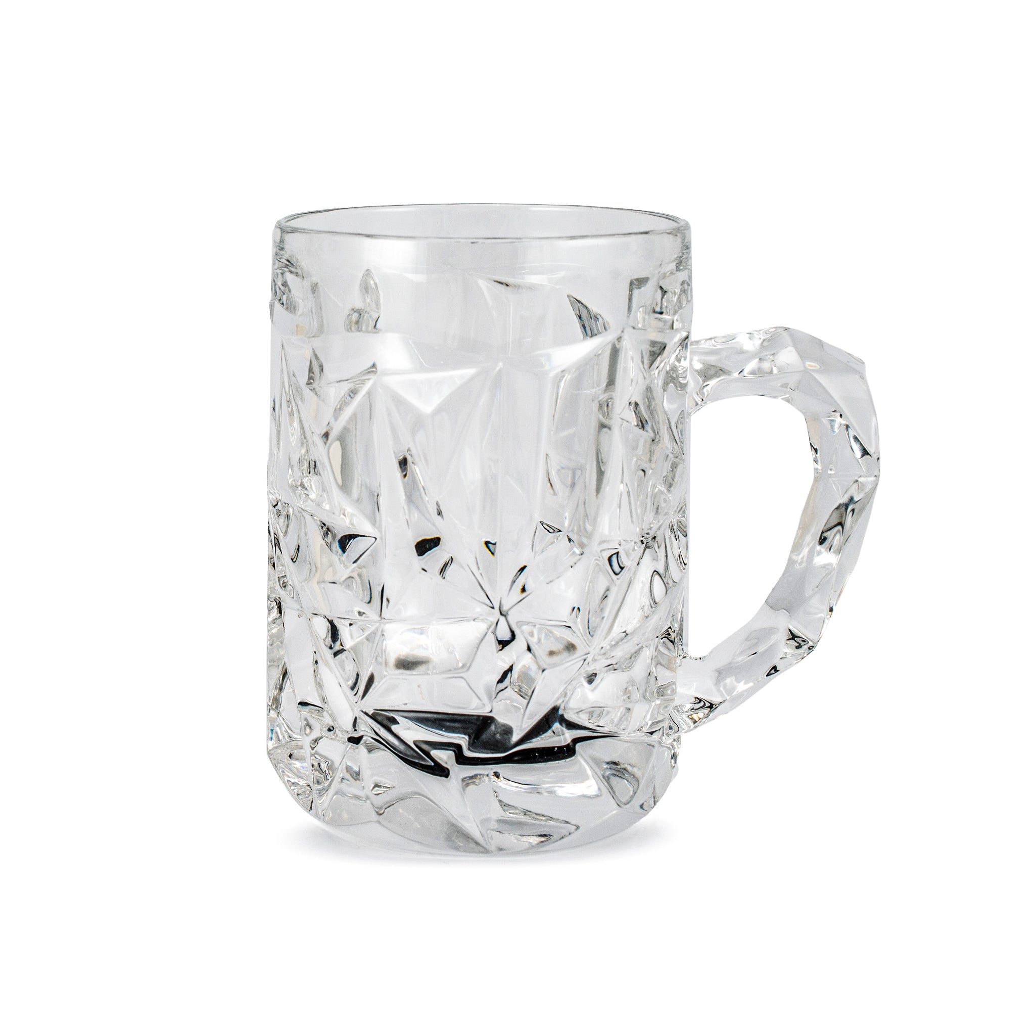 Tiffany & Co. 16OZ Pair of Rock Cut Crystal Beer Mug