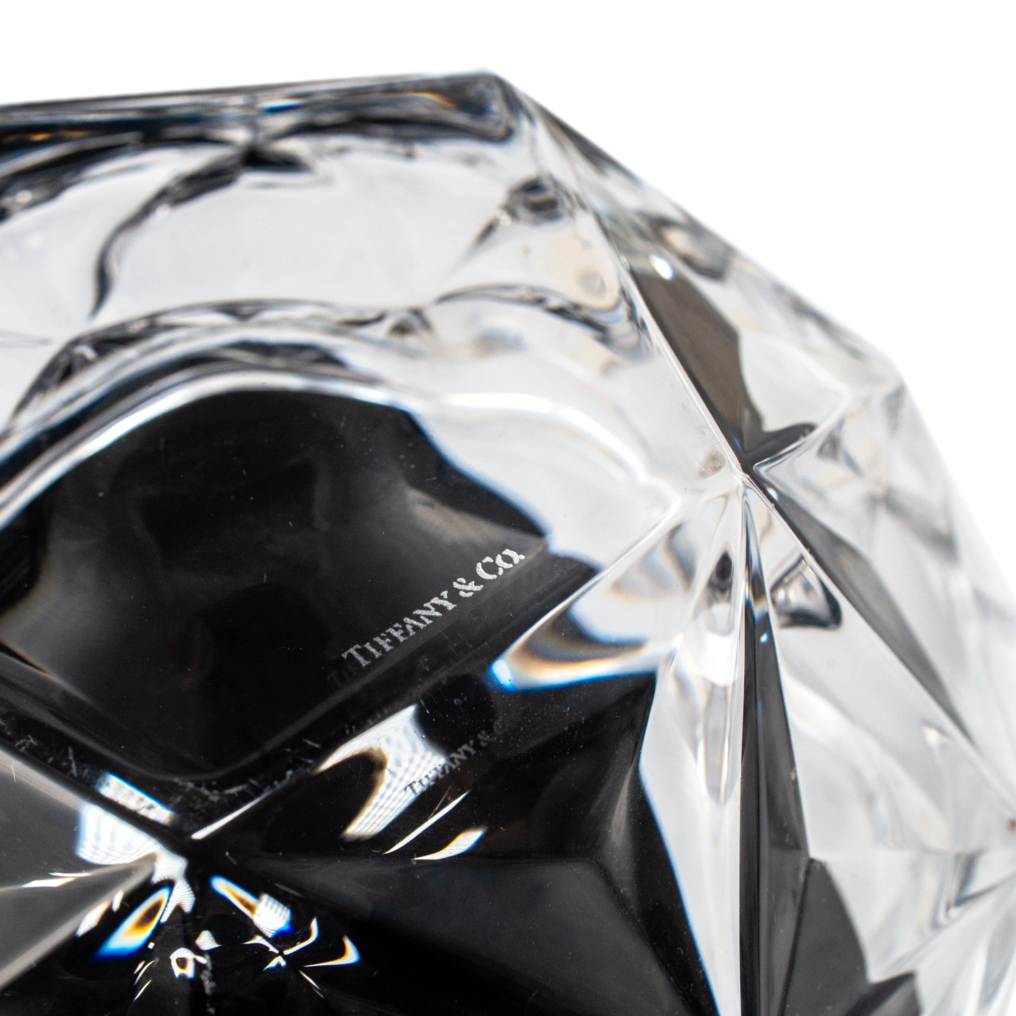 Tiffany & Co. Lead Crystal Cut Star Pattern Bowl