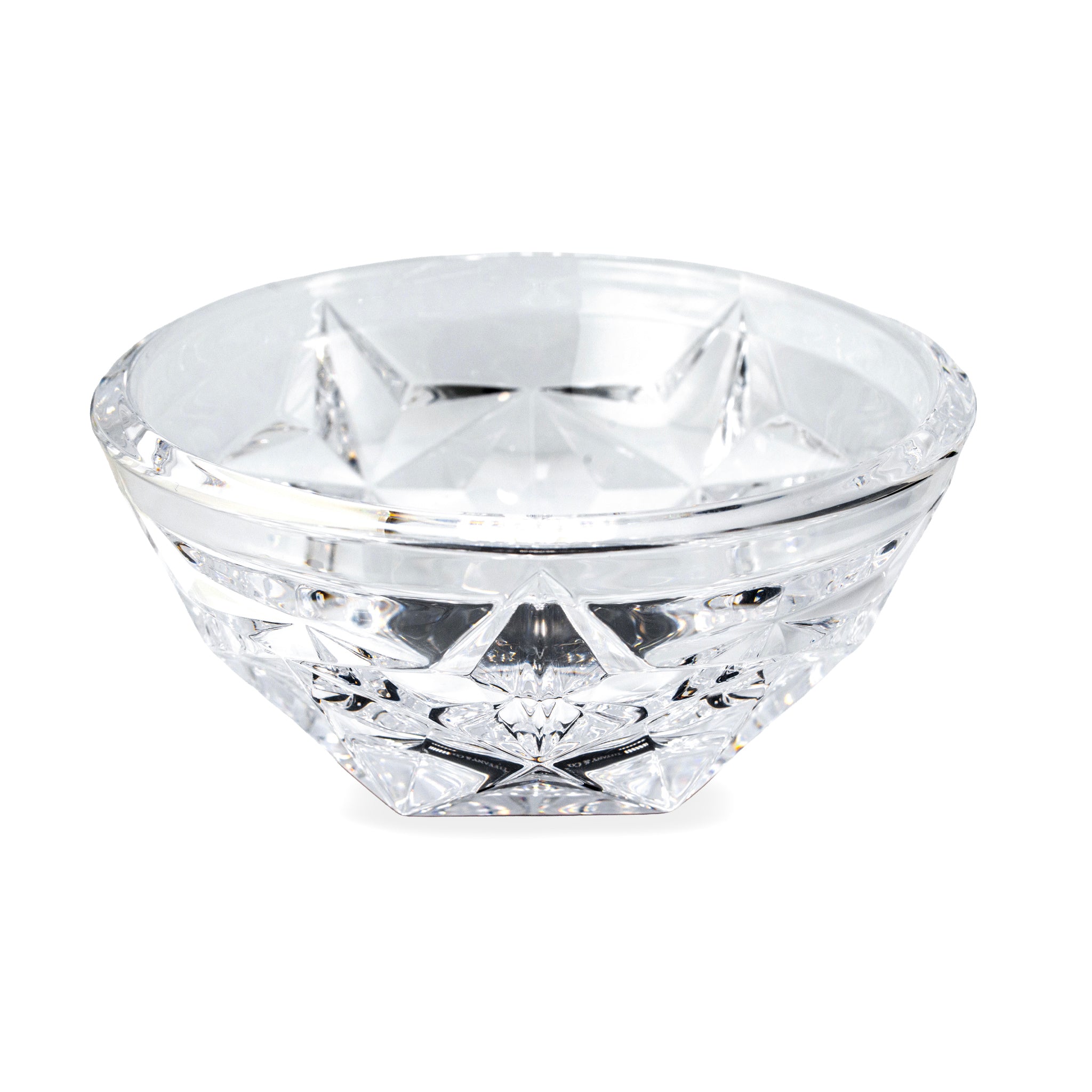 Tiffany & Co. Lead Crystal Cut Star Pattern Bowl