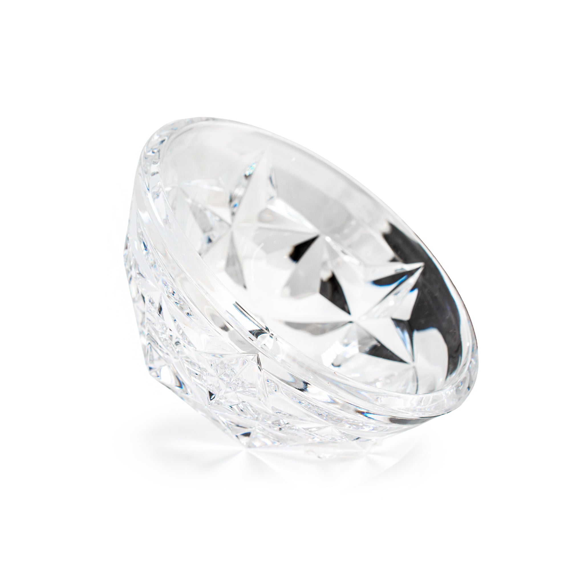 Tiffany & Co. Lead Crystal Cut Star Pattern Bowl